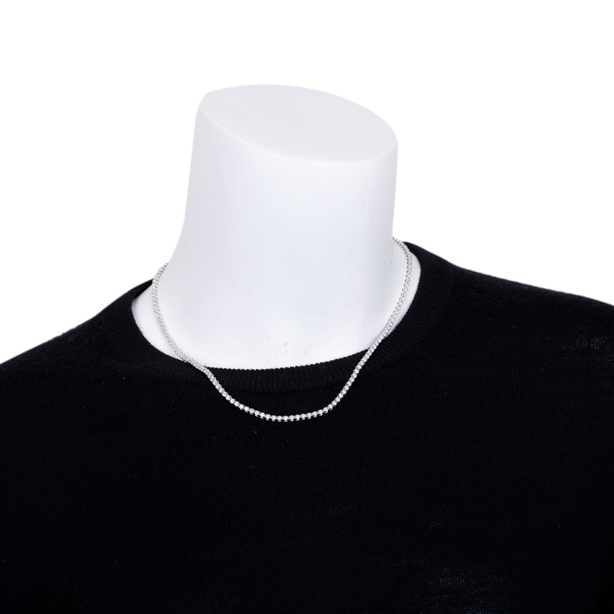 14k White Gold 4.22 tcw. Diamond Tennis Necklace