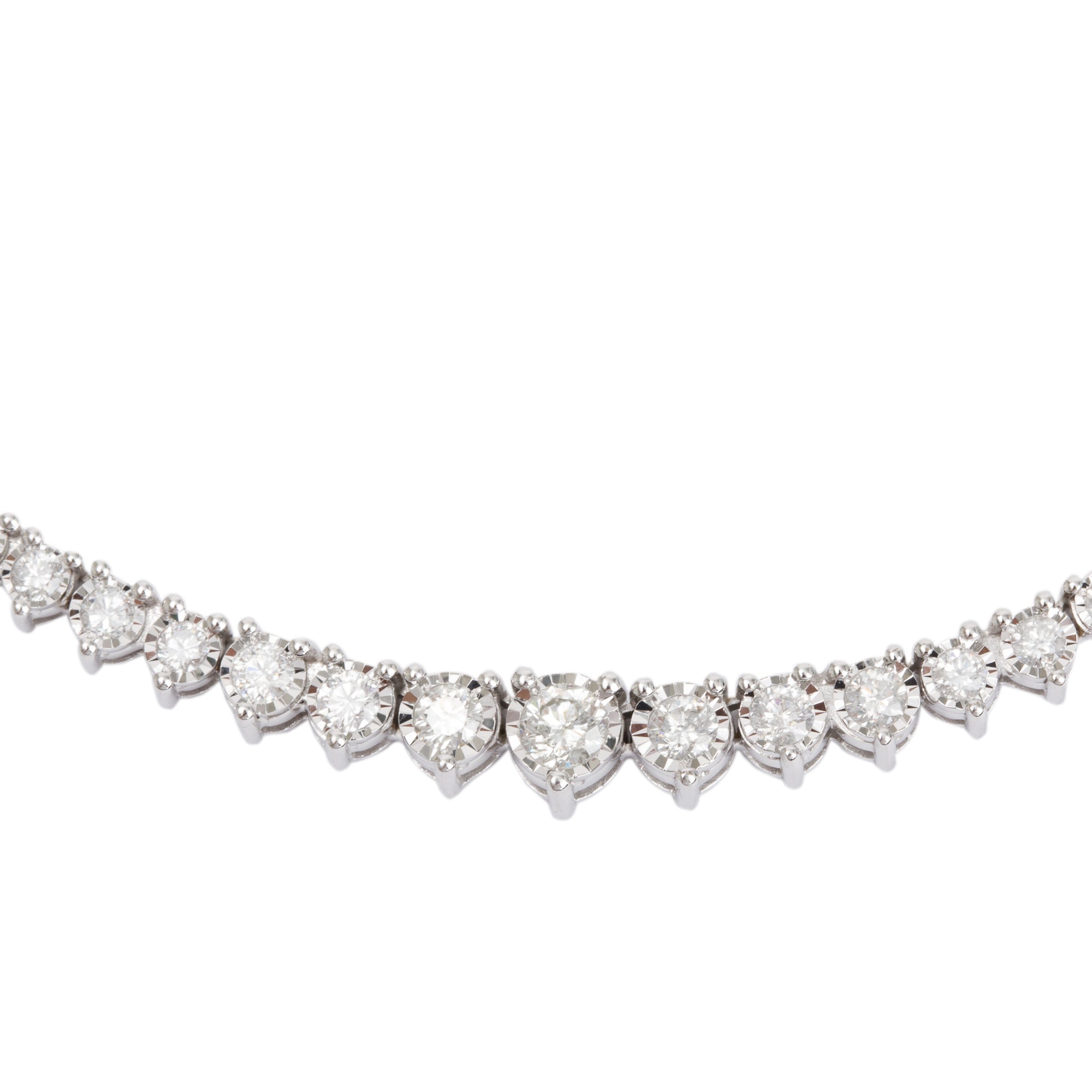 14k White Gold 4.32 tcw. Diamond Tennis Necklace