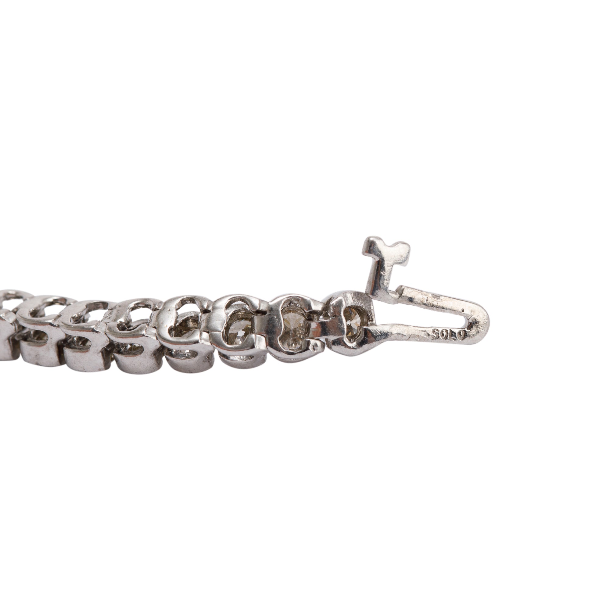 14k White Gold 4.80 tcw. Diamond Tennis Bracelet