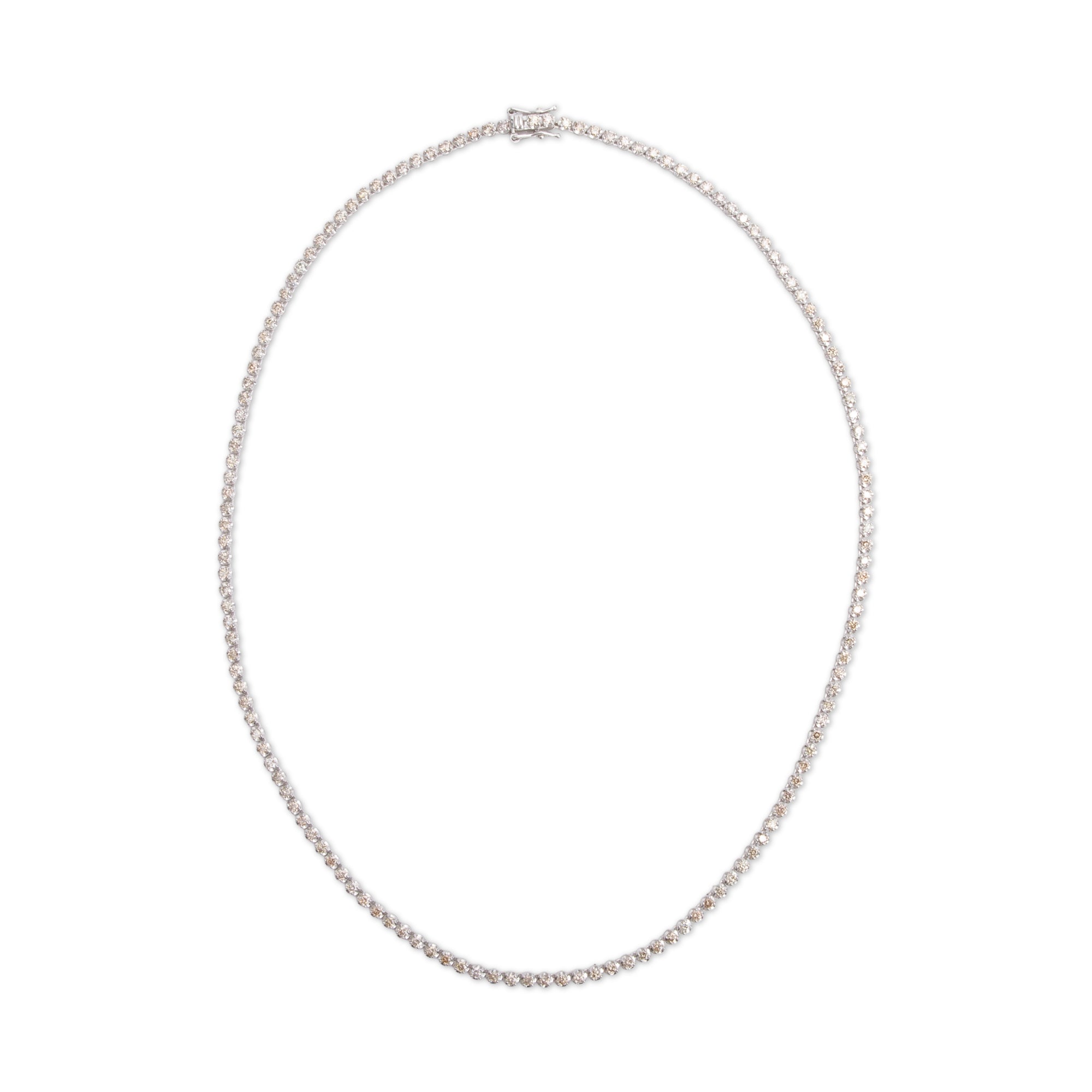 14k White Gold 5.01 tcw. Diamond Tennis Necklace