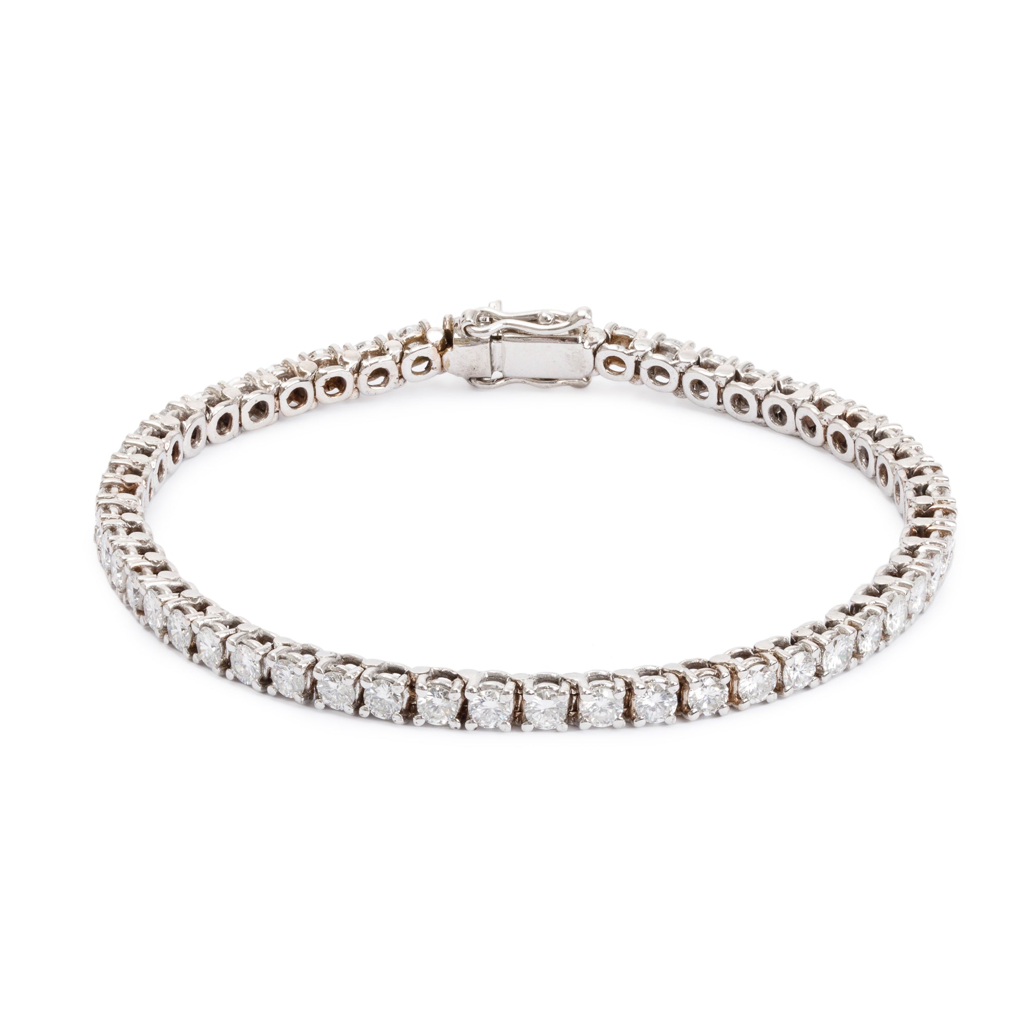 14k White Gold 5.10 tcw. Diamond Tennis Bracelet