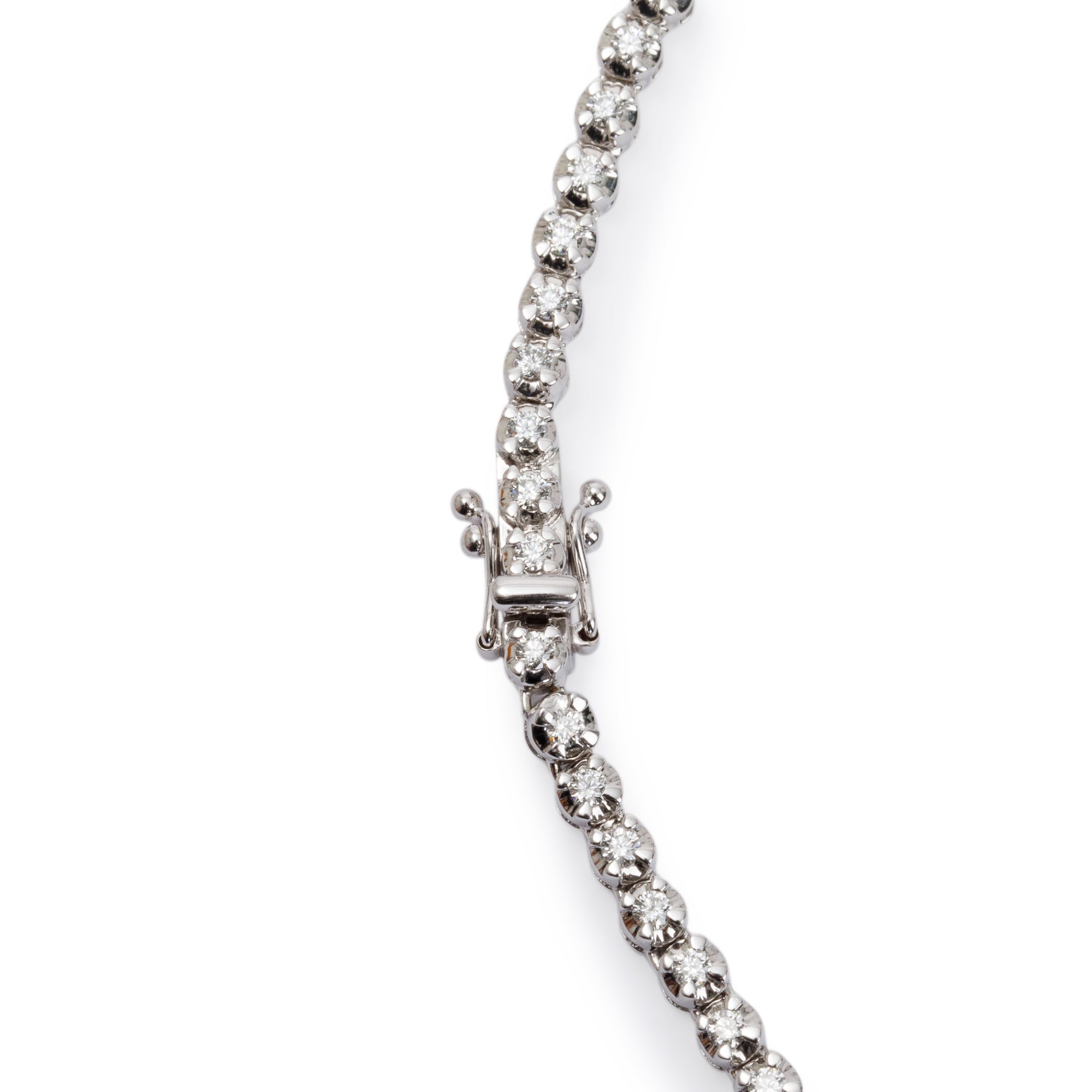 14k White Gold 5.85 tcw. Diamond Tennis Necklace