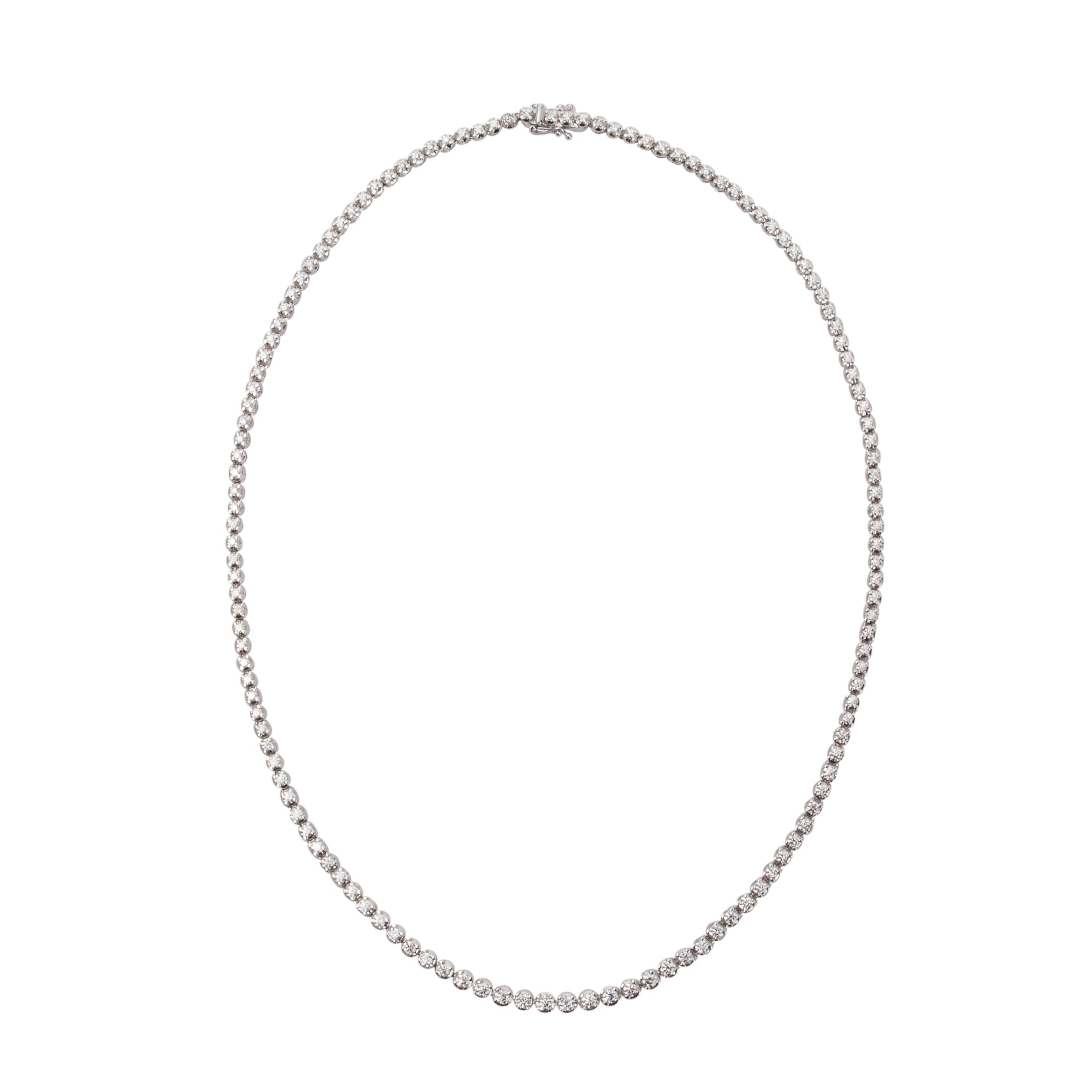 14k White Gold 5.85 tcw. Diamond Tennis Necklace