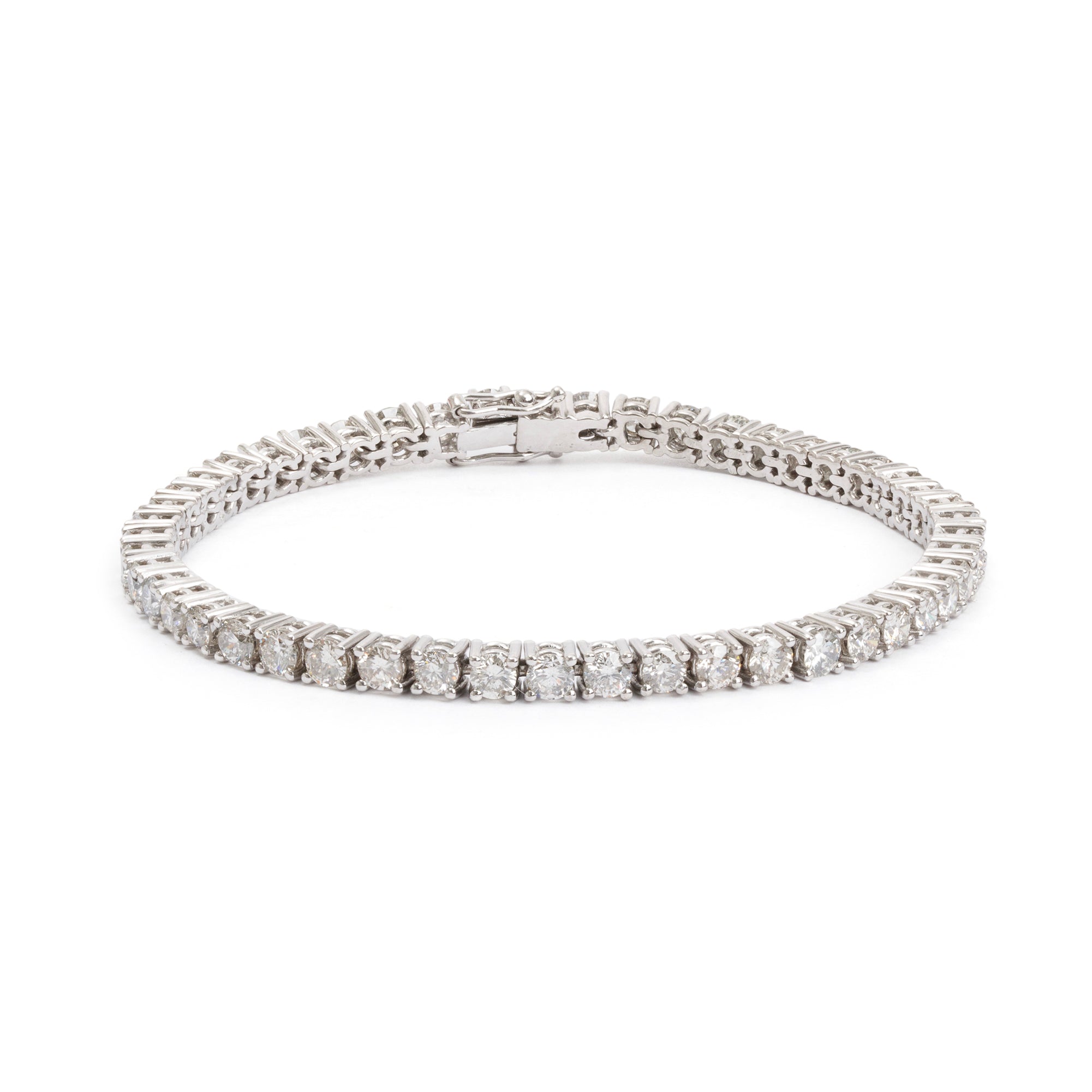 14k White Gold 6.50 tcw. Diamond Tennis Bracelet
