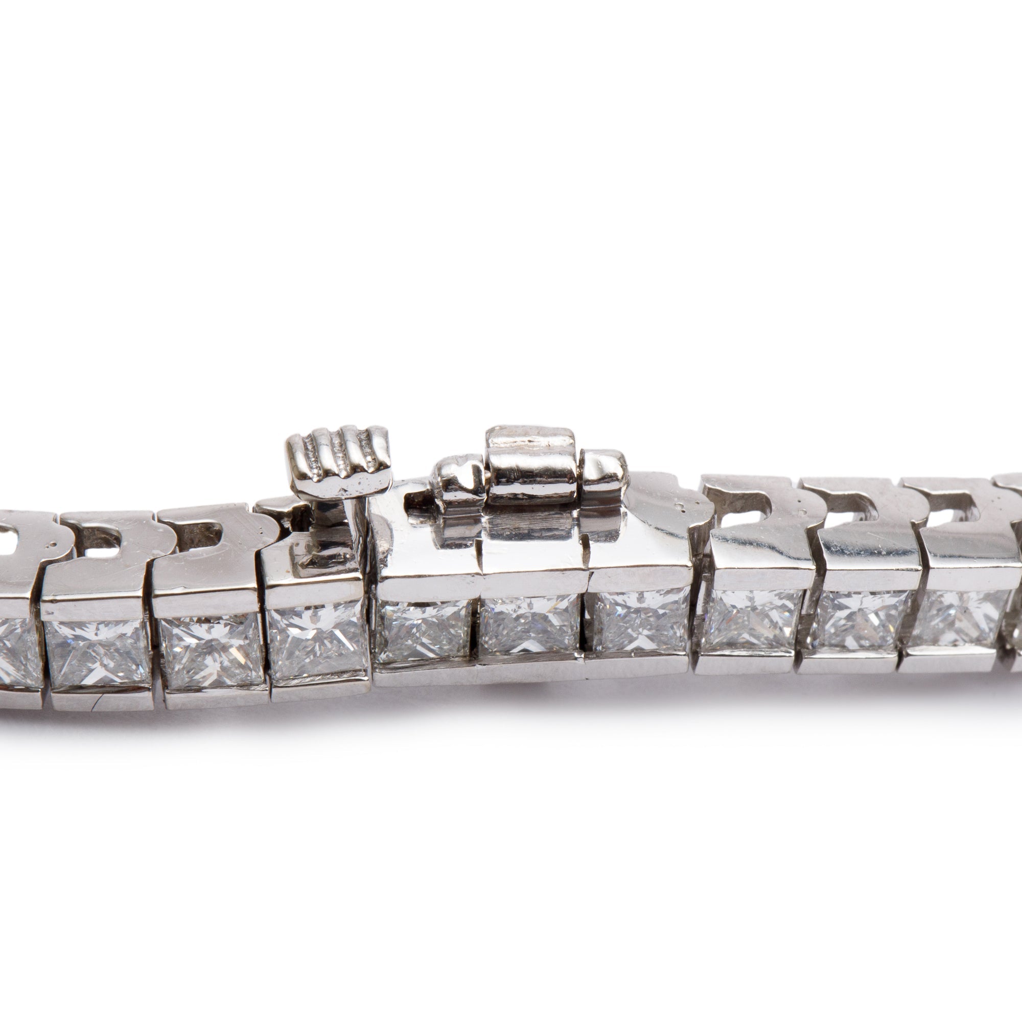 14k White Gold 7.28 tcw. Diamond Tennis Bracelet