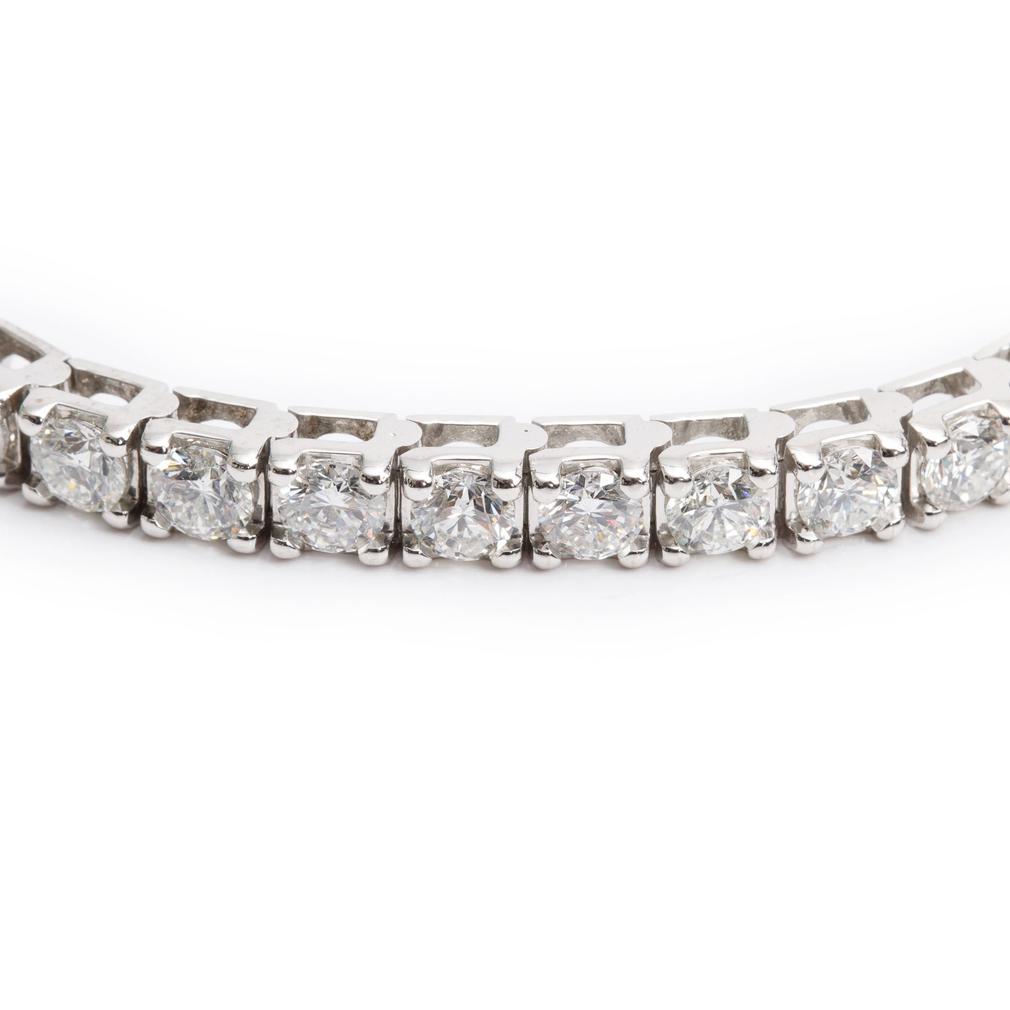 14k White Gold 8.61 tcw. Diamond Tennis Bracelet