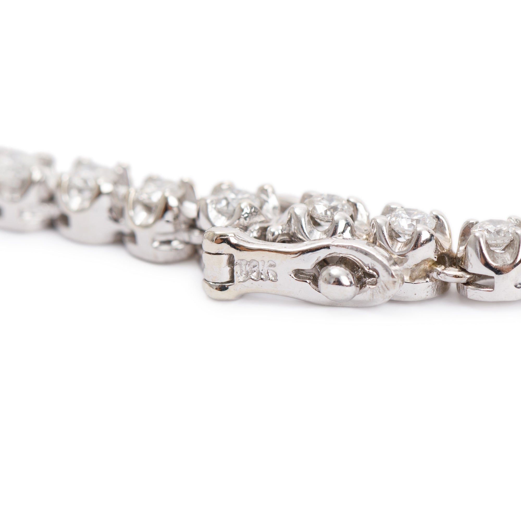 14k White Gold 9.20 tcw. Diamond Tennis Necklace