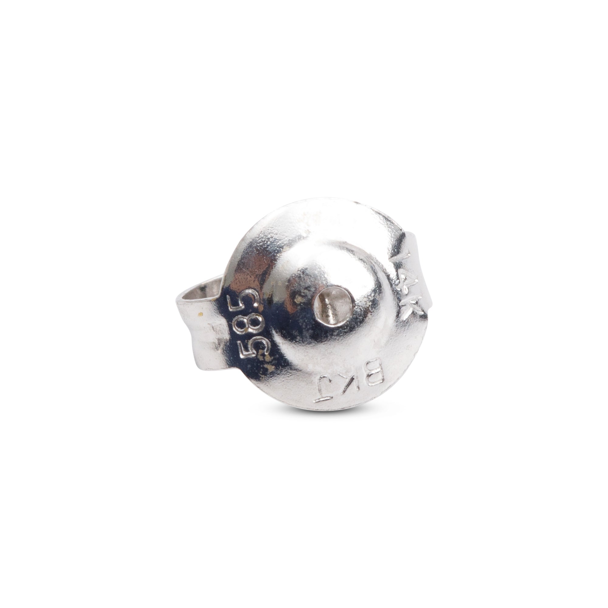 14k White Gold Blue Sapphire & Diamond Earrings