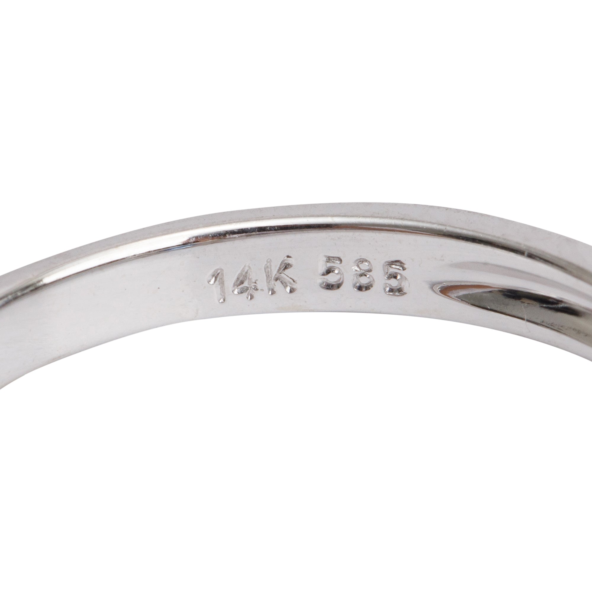 14k White Gold Blue Sapphire & Diamond Ring, Size 6.5