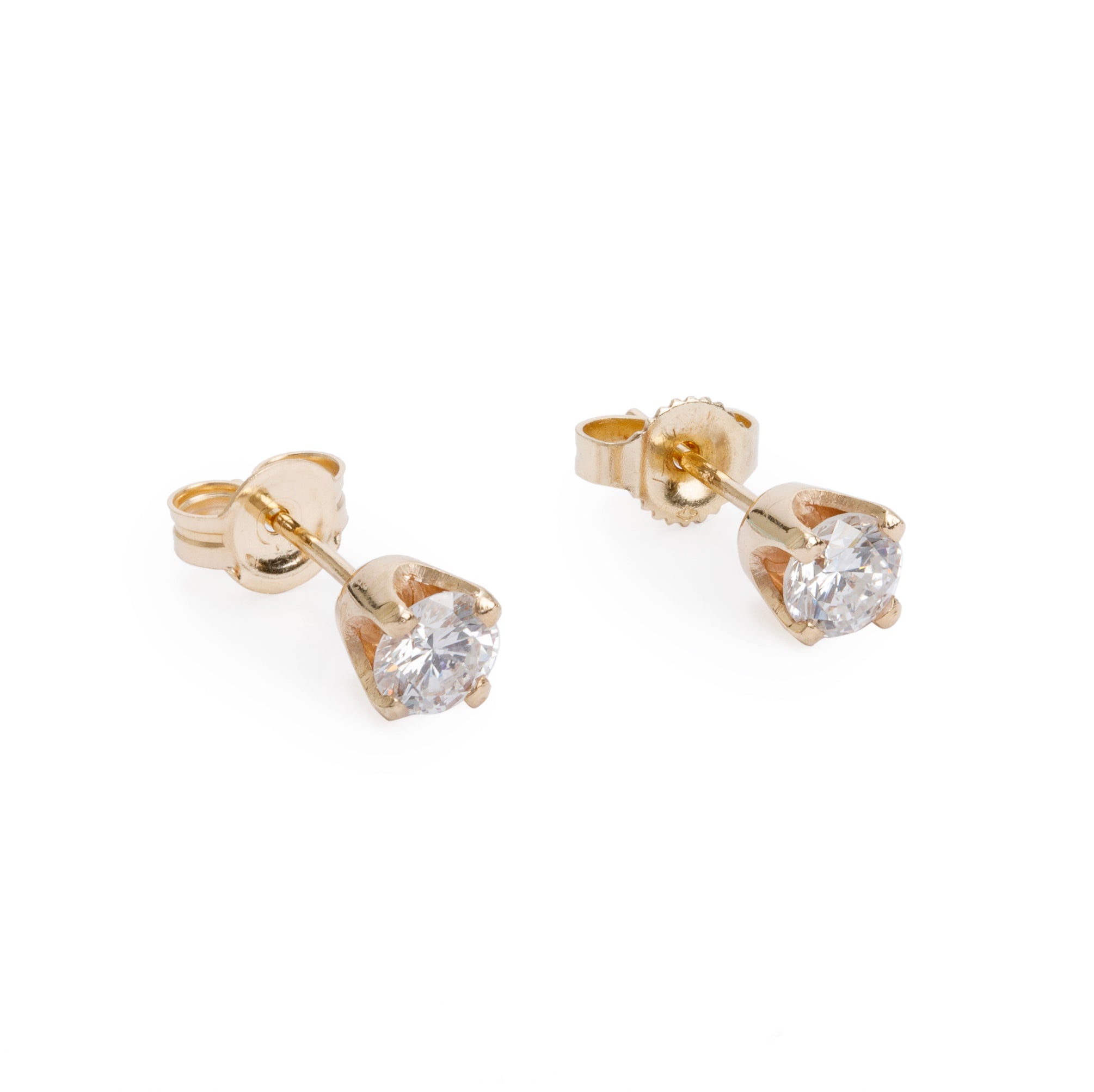 14k Yellow Gold 0.60 tcw Diamond Stud Earrings