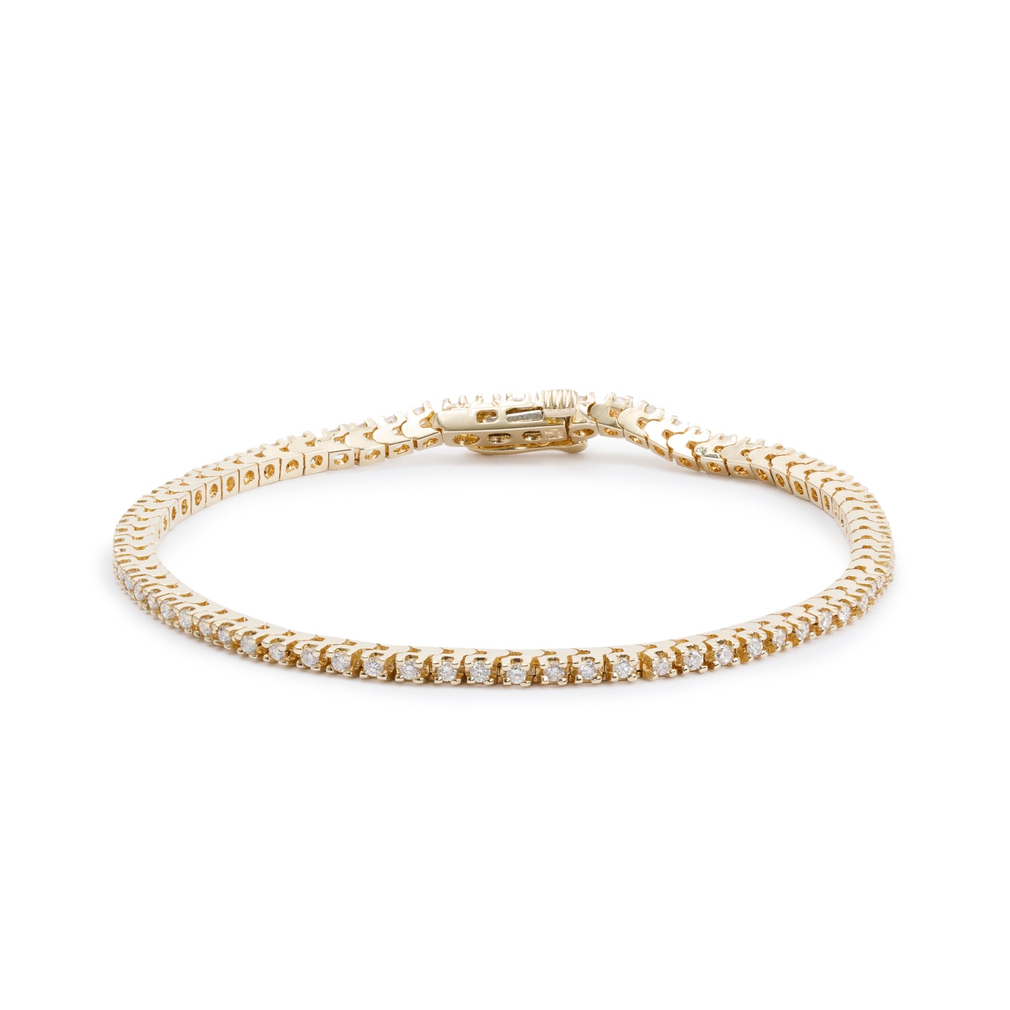 14k Yellow Gold 1.17 tcw Diamond Tennis Bracelet