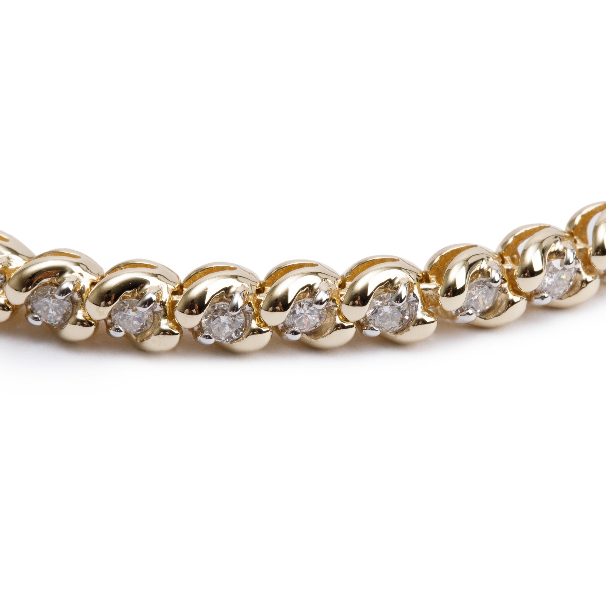 14k Yellow Gold 2.0 tcw. Diamond Tennis Bracelet