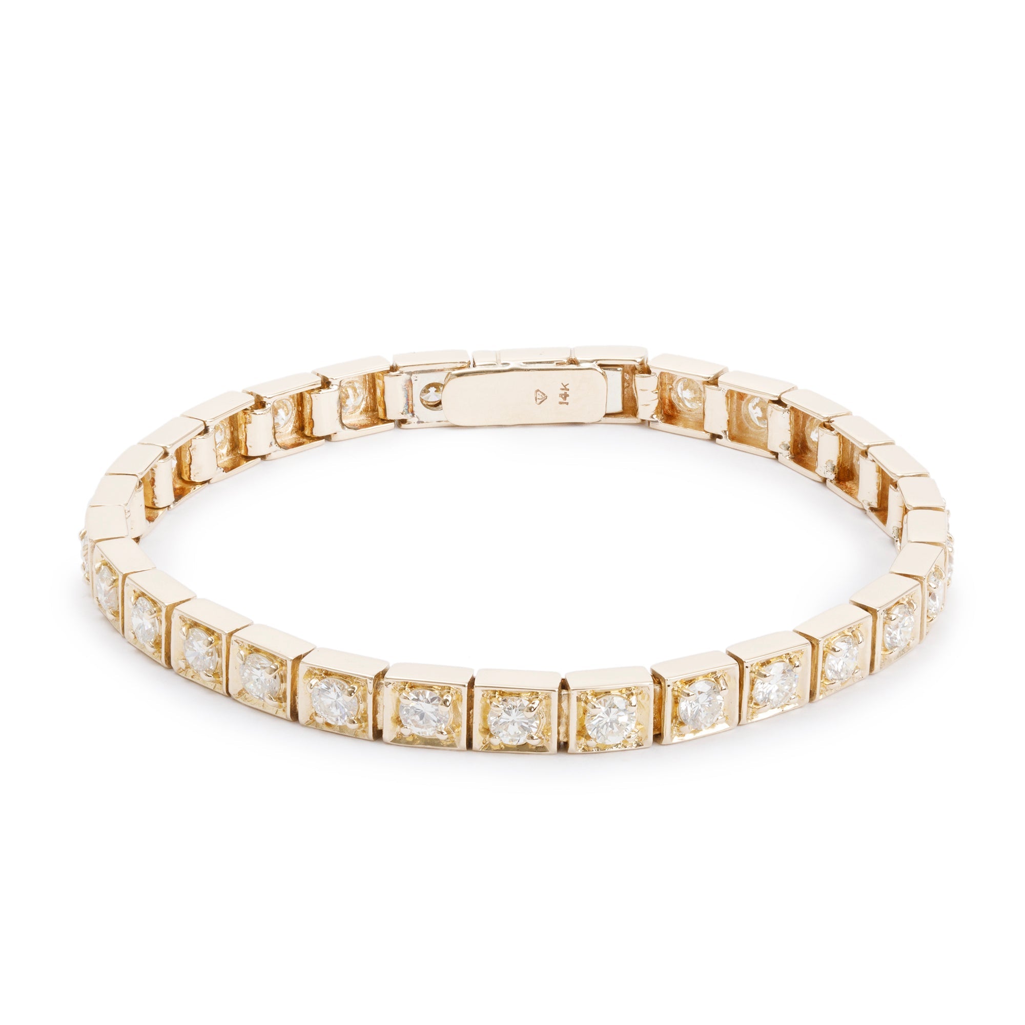 14k Yellow Gold 4.50 tcw Diamond Tennis Bracelet