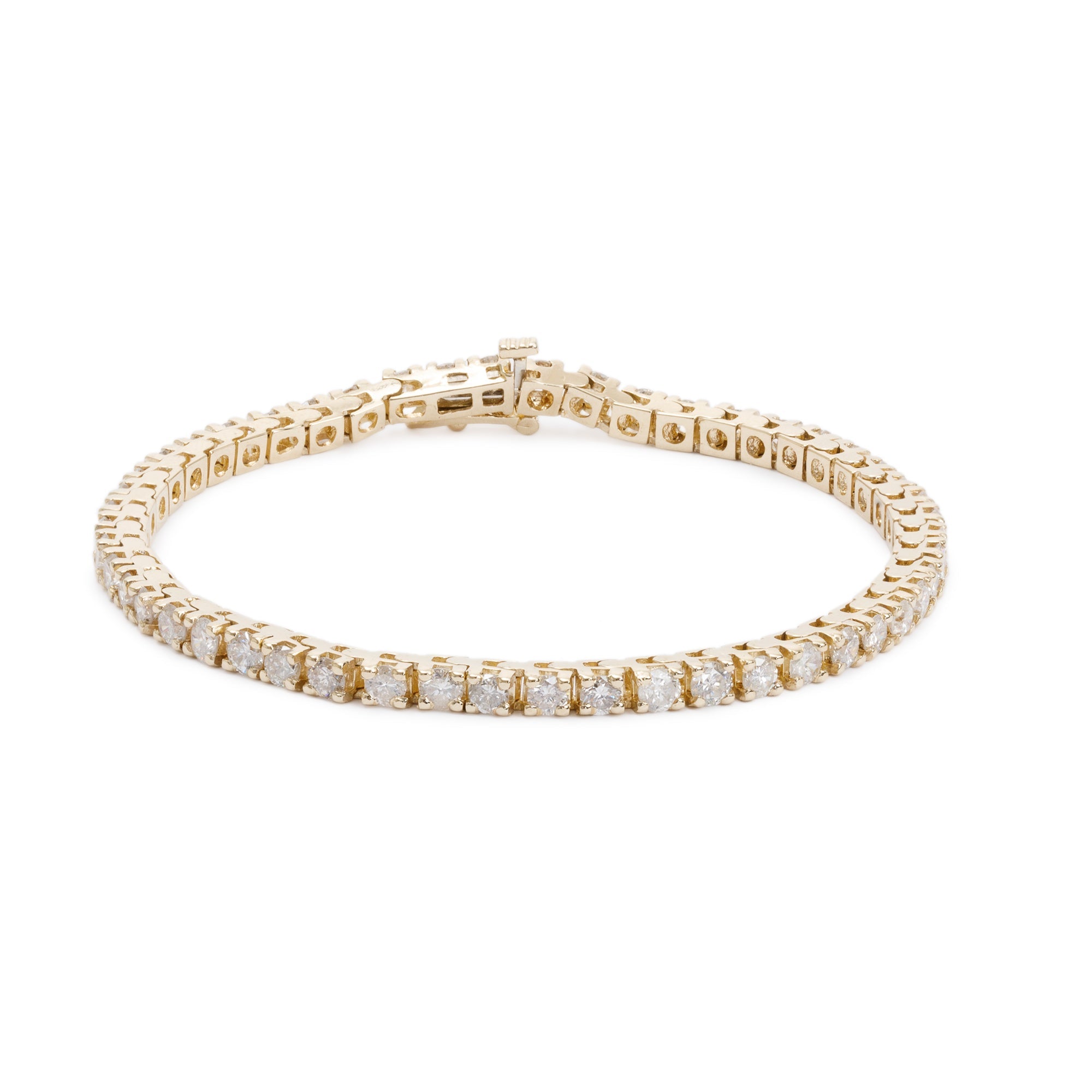 14k Yellow Gold 5.00 tcw Diamond Tennis Bracelet