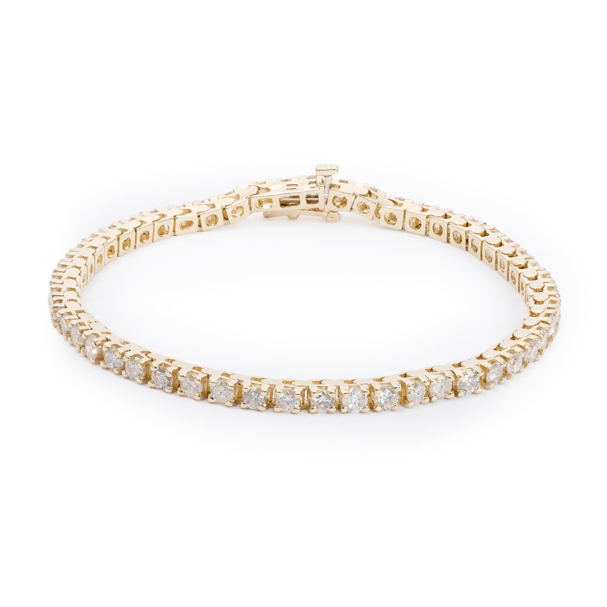 14k Yellow Gold 5.50 tcw Diamond Tennis Bracelet