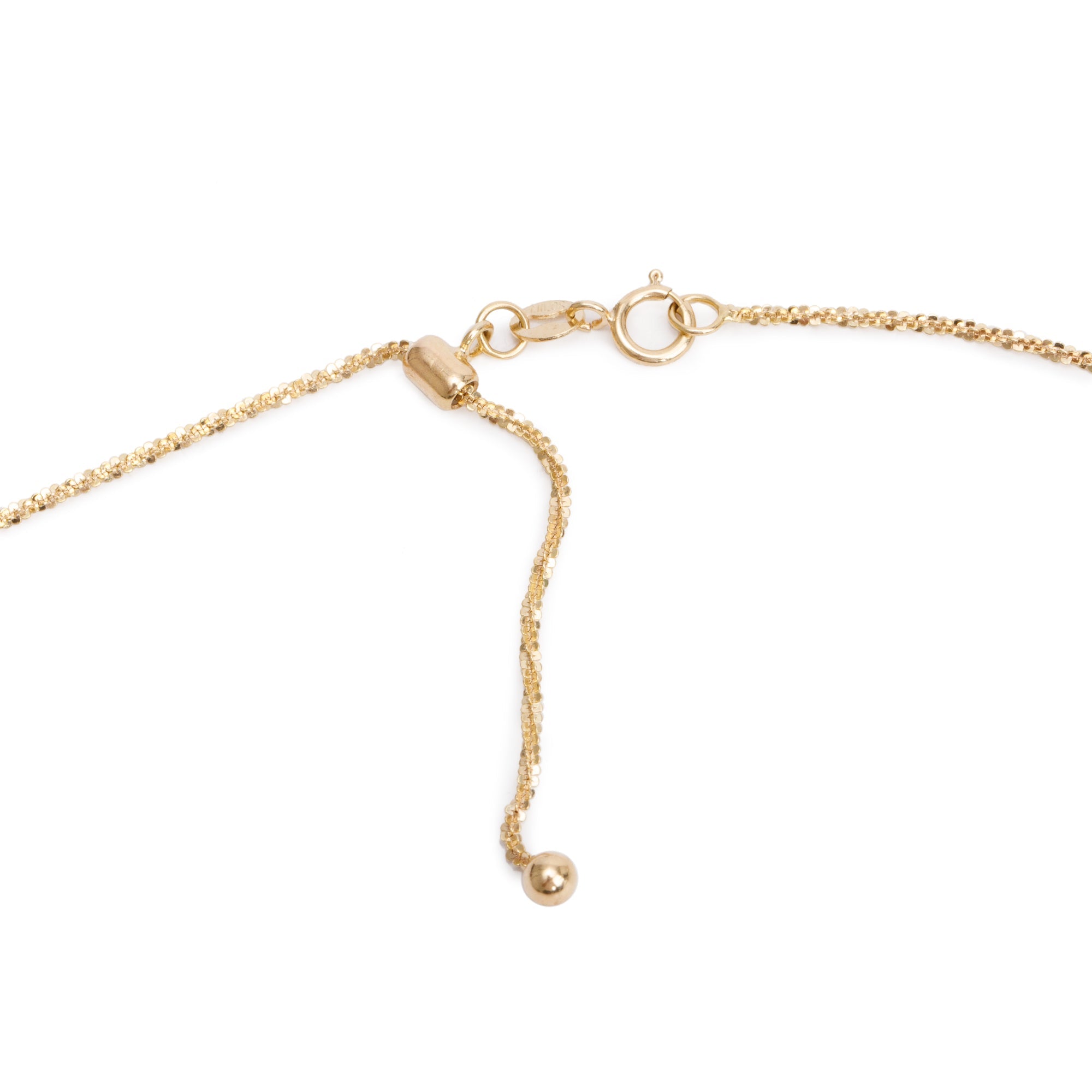 14k Yellow Gold Multicolored Stone Necklace