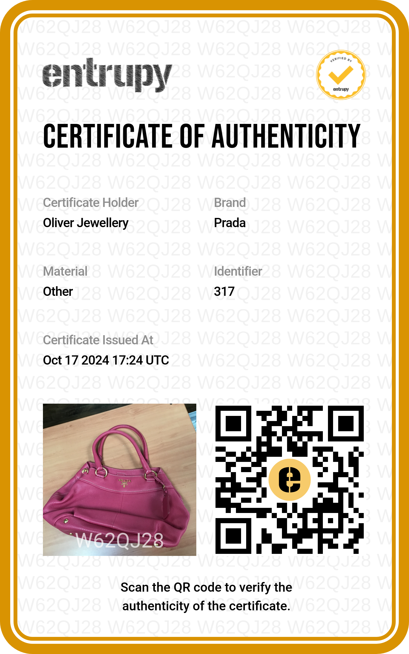 Prada Pink Vitello Daino Leather Shoulder Bag