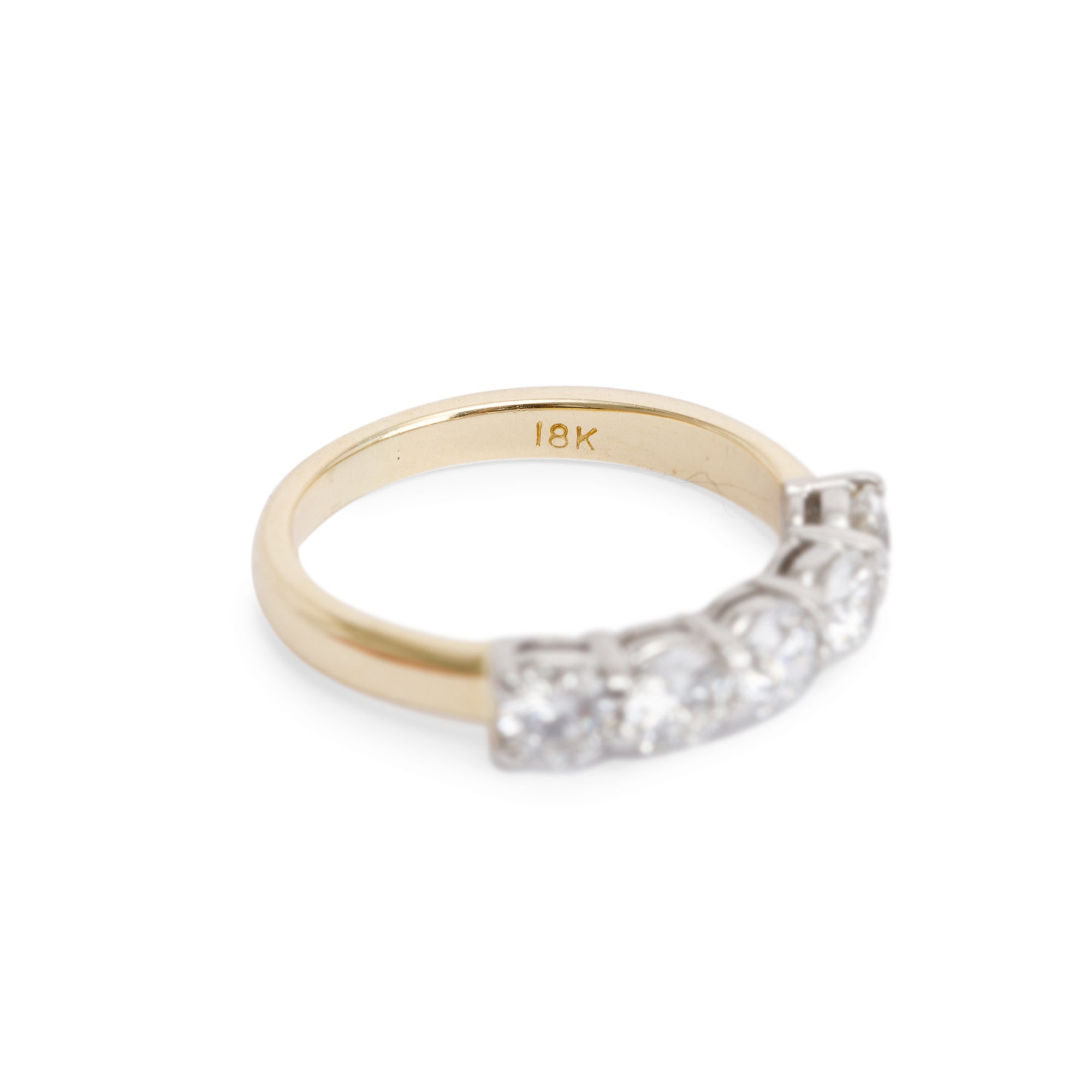 18k Gold Five Stone Diamond Ring