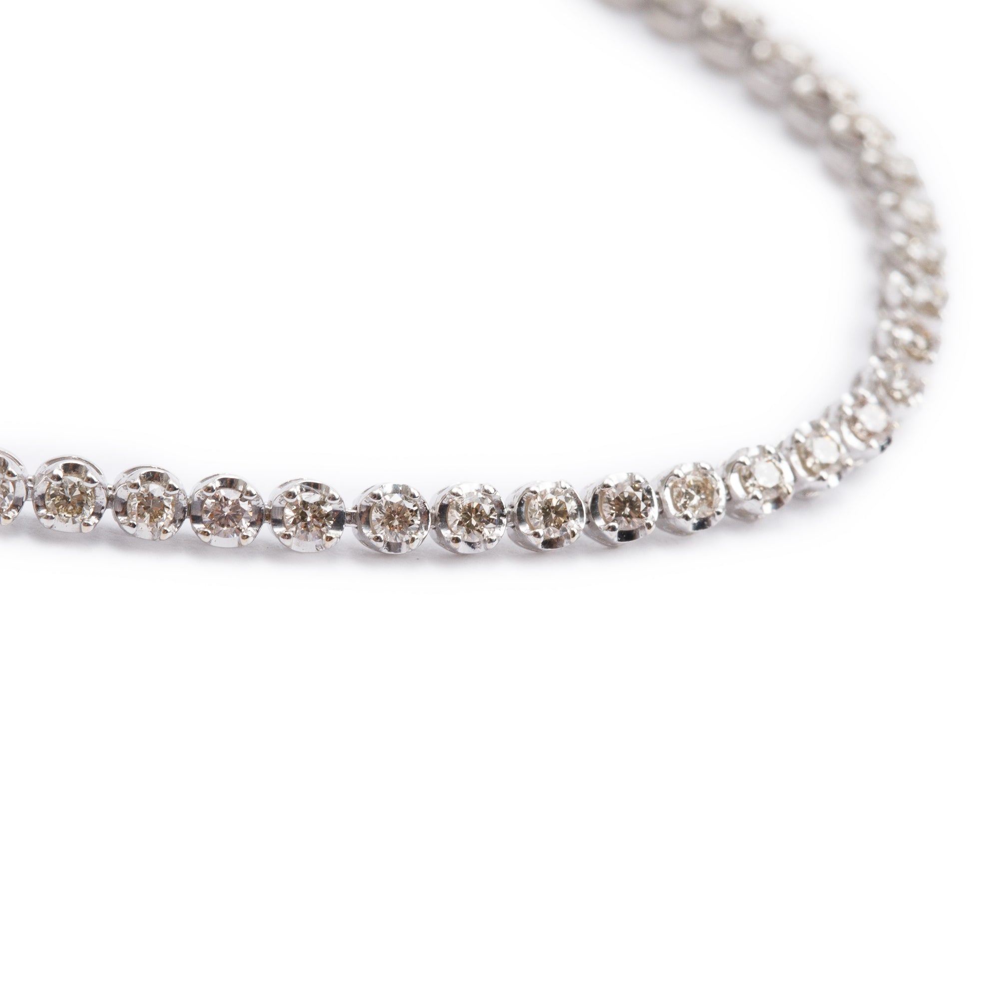 18k White Gold 1.15 tcw. Diamond Tennis Bracelet