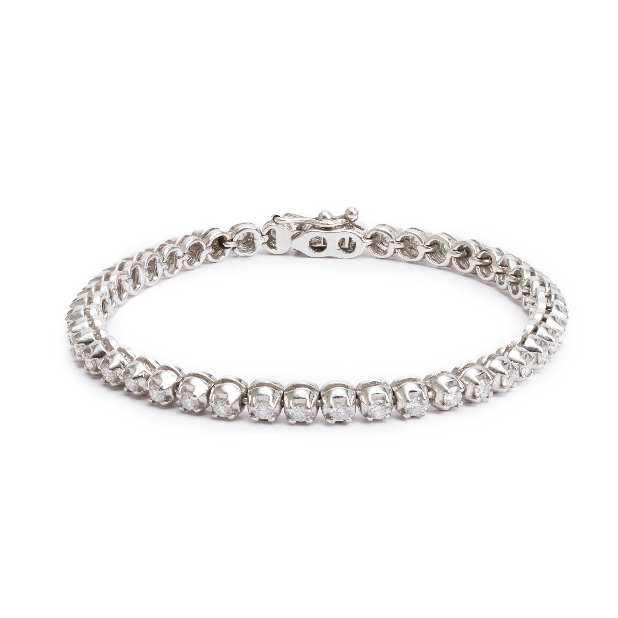 18k White Gold 1.54 tcw. Diamond Tennis Bracelet