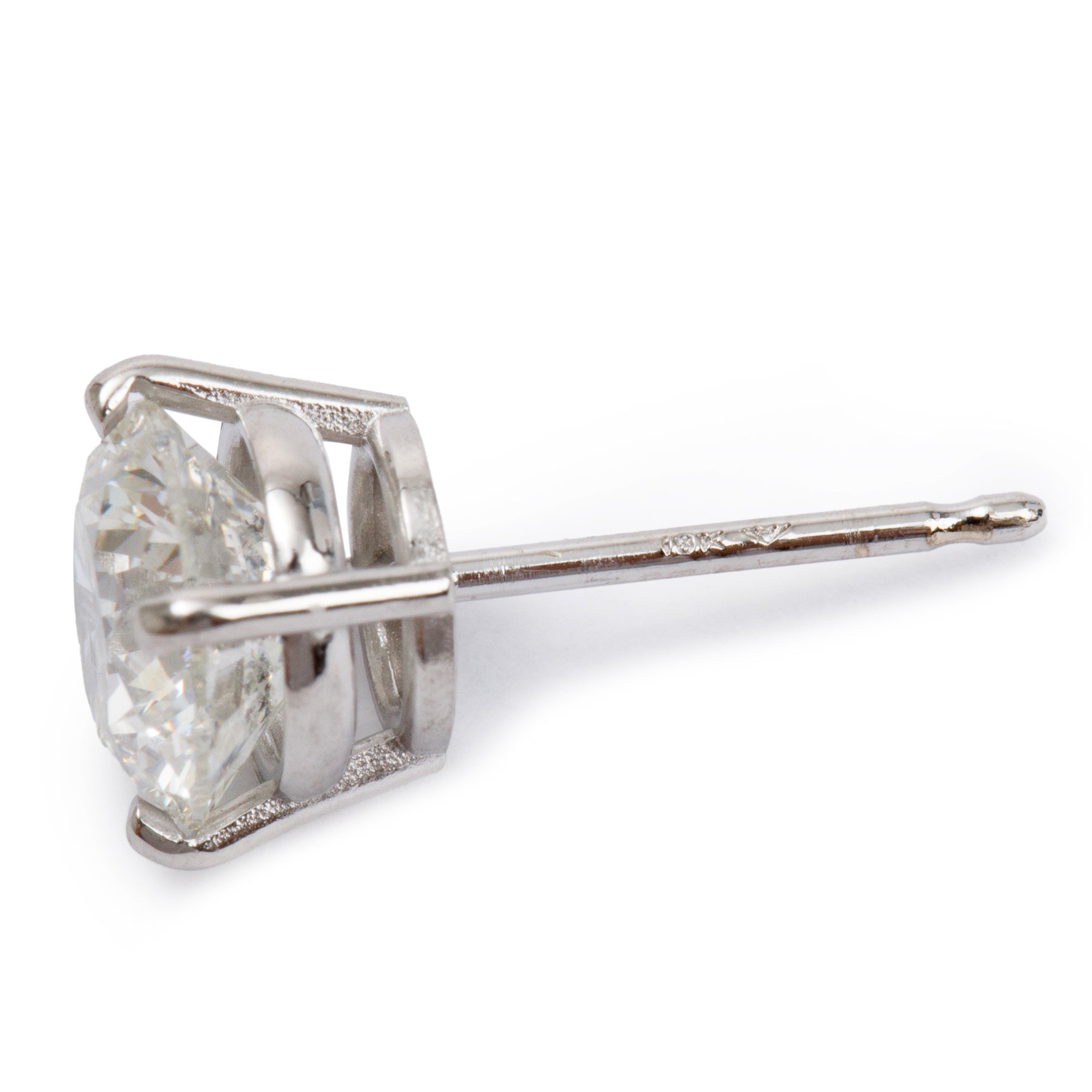 18k White Gold 2.03 tcw. Diamond Stud Earrings