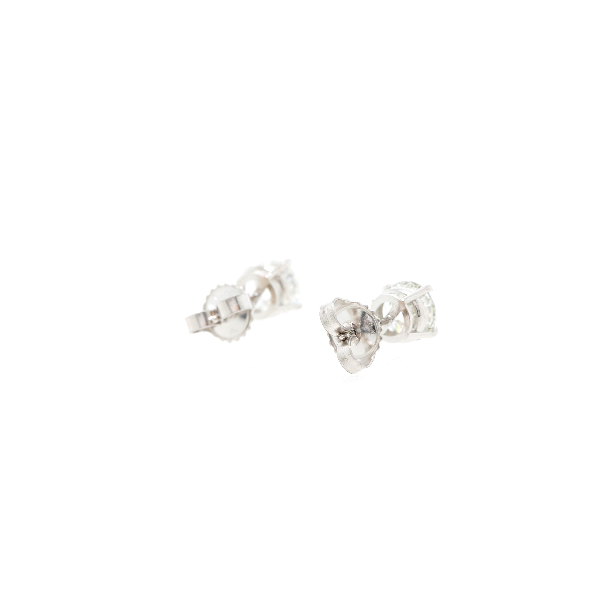 18k White Gold 2.07 tcw. Diamond Stud Earrings