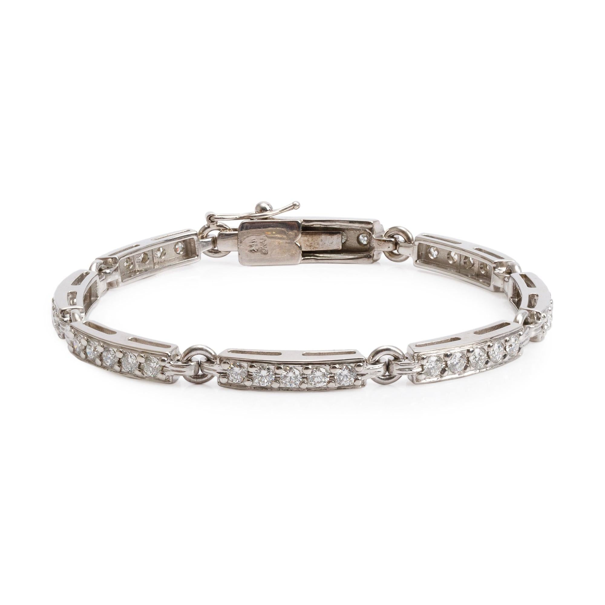 18k White Gold 2.31 tcw. Diamond Bracelet