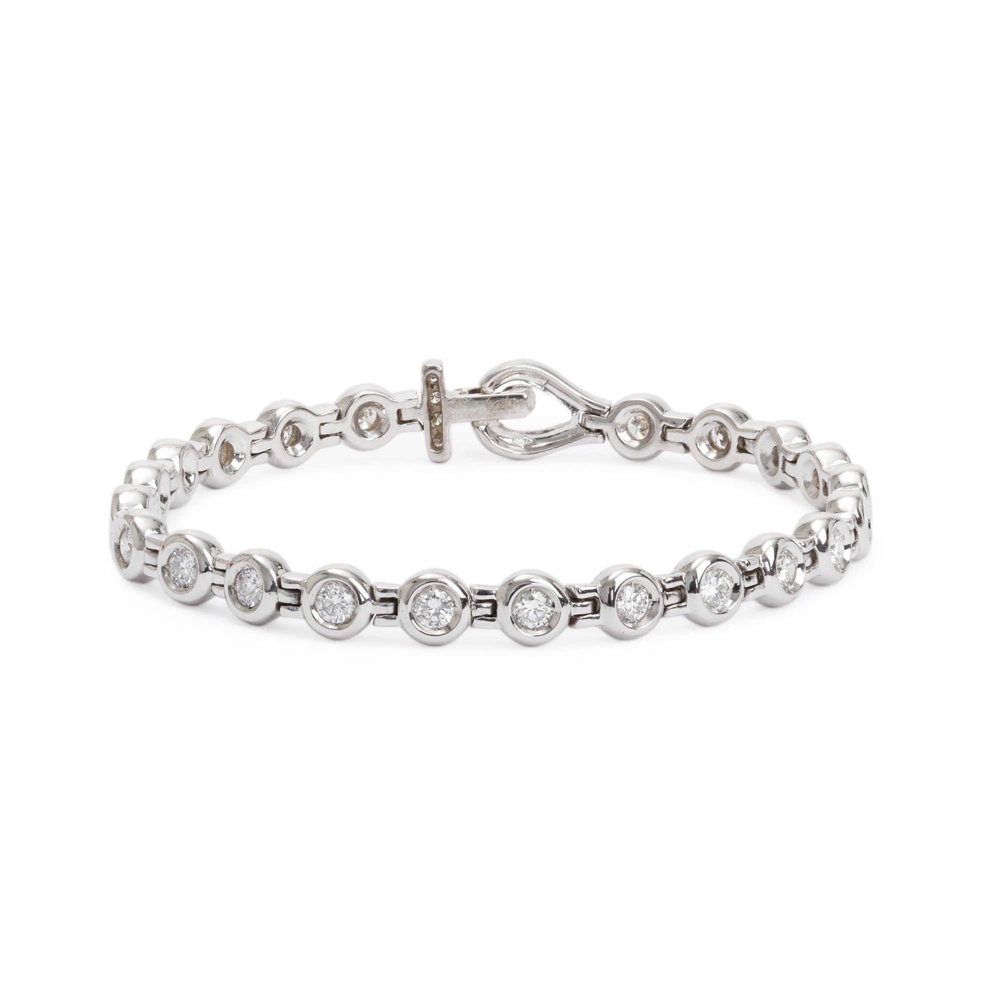18k White Gold 2.53 tcw Diamond Tennis Bracelet