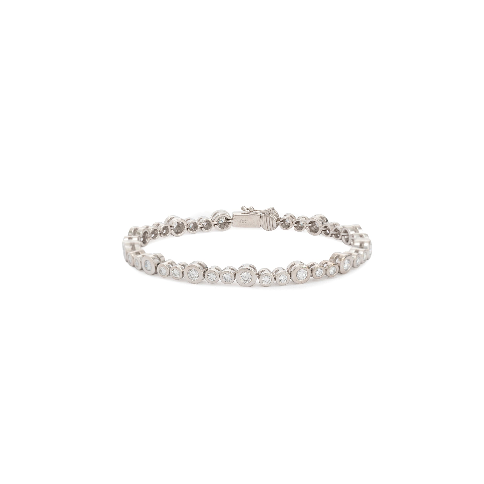 18k White Gold 3.19 tcw. Diamond Tennis Bracelet