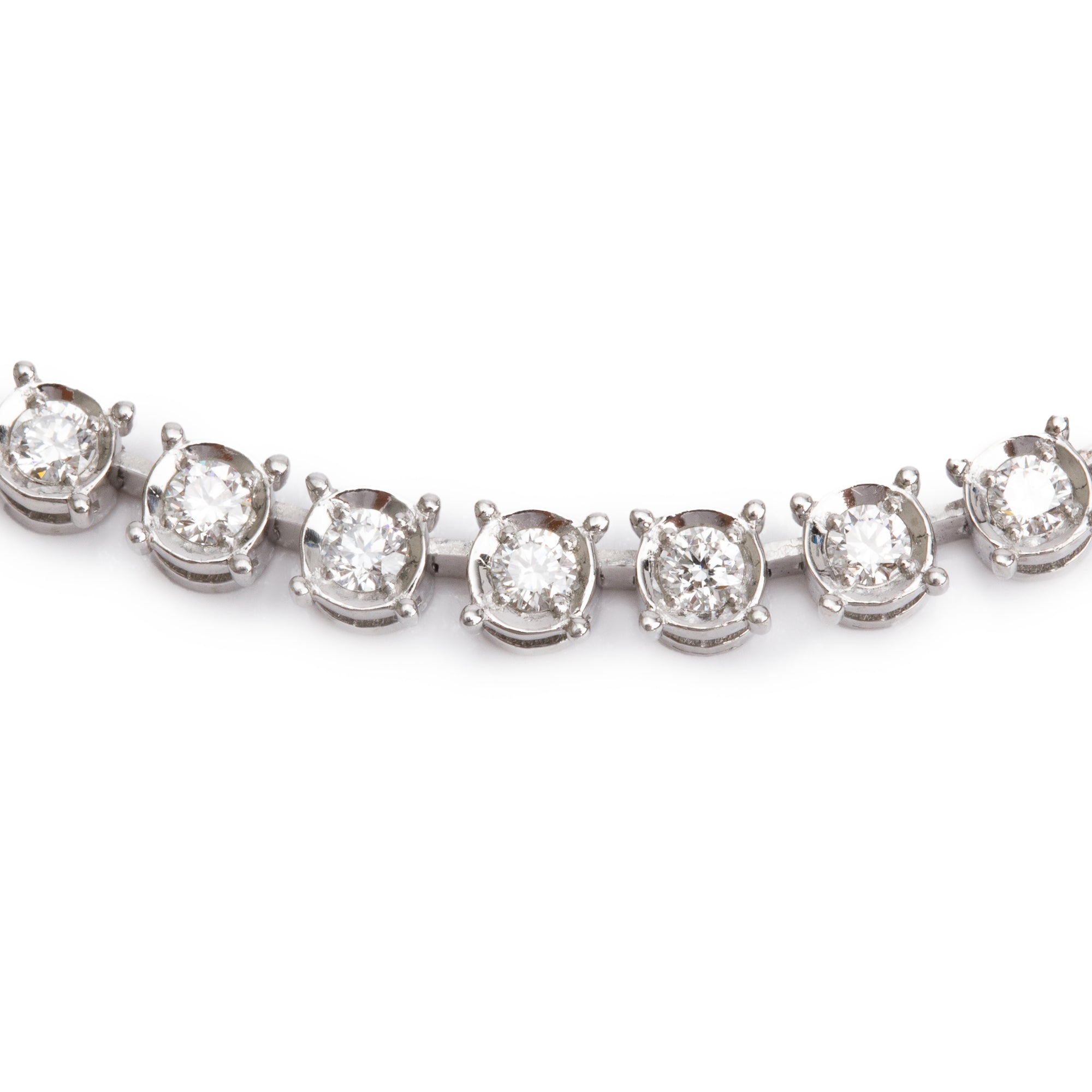 18k White Gold 3.32 tcw. Diamond Tennis Necklace