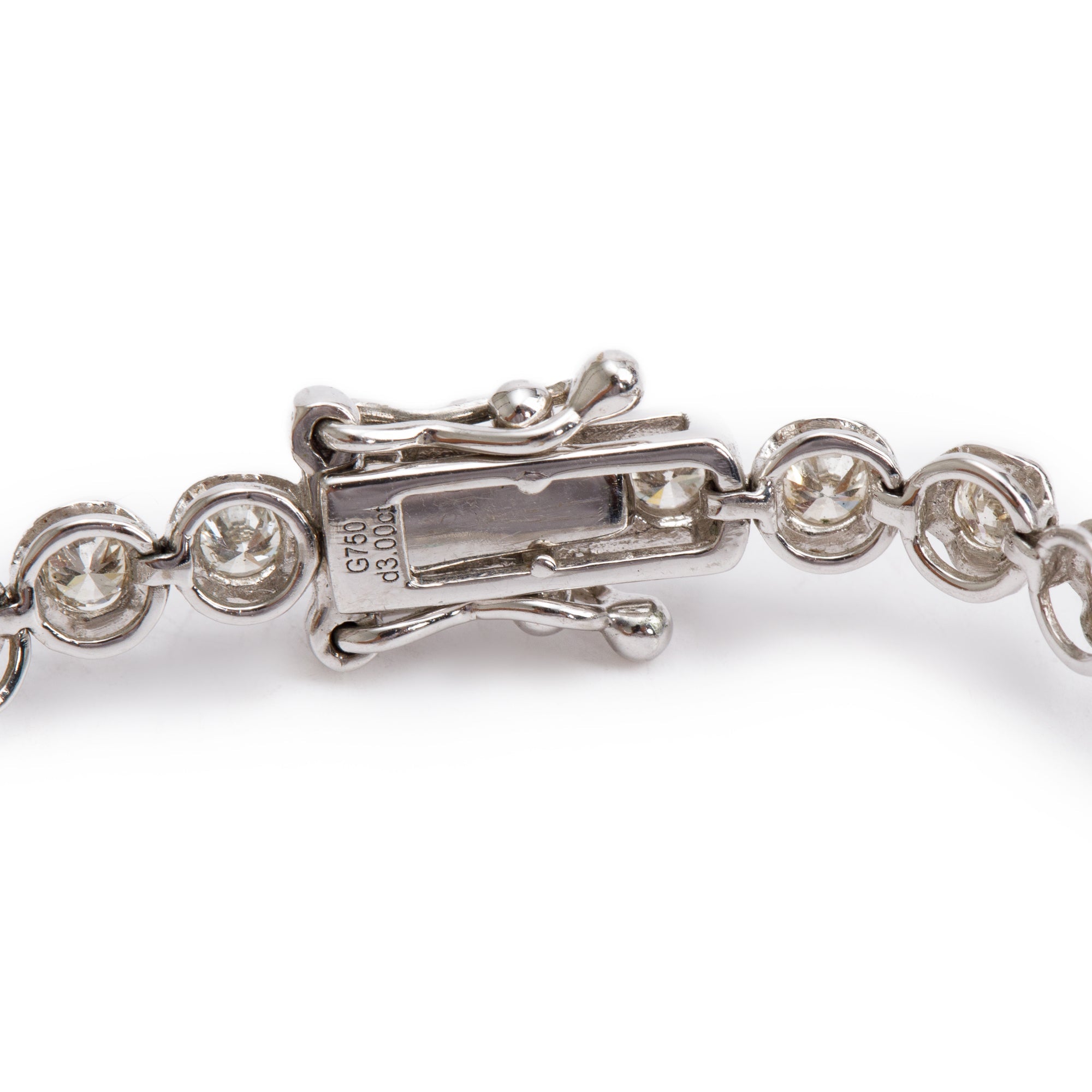 18k White Gold 3.36 tcw. Diamond Tennis Bracelet