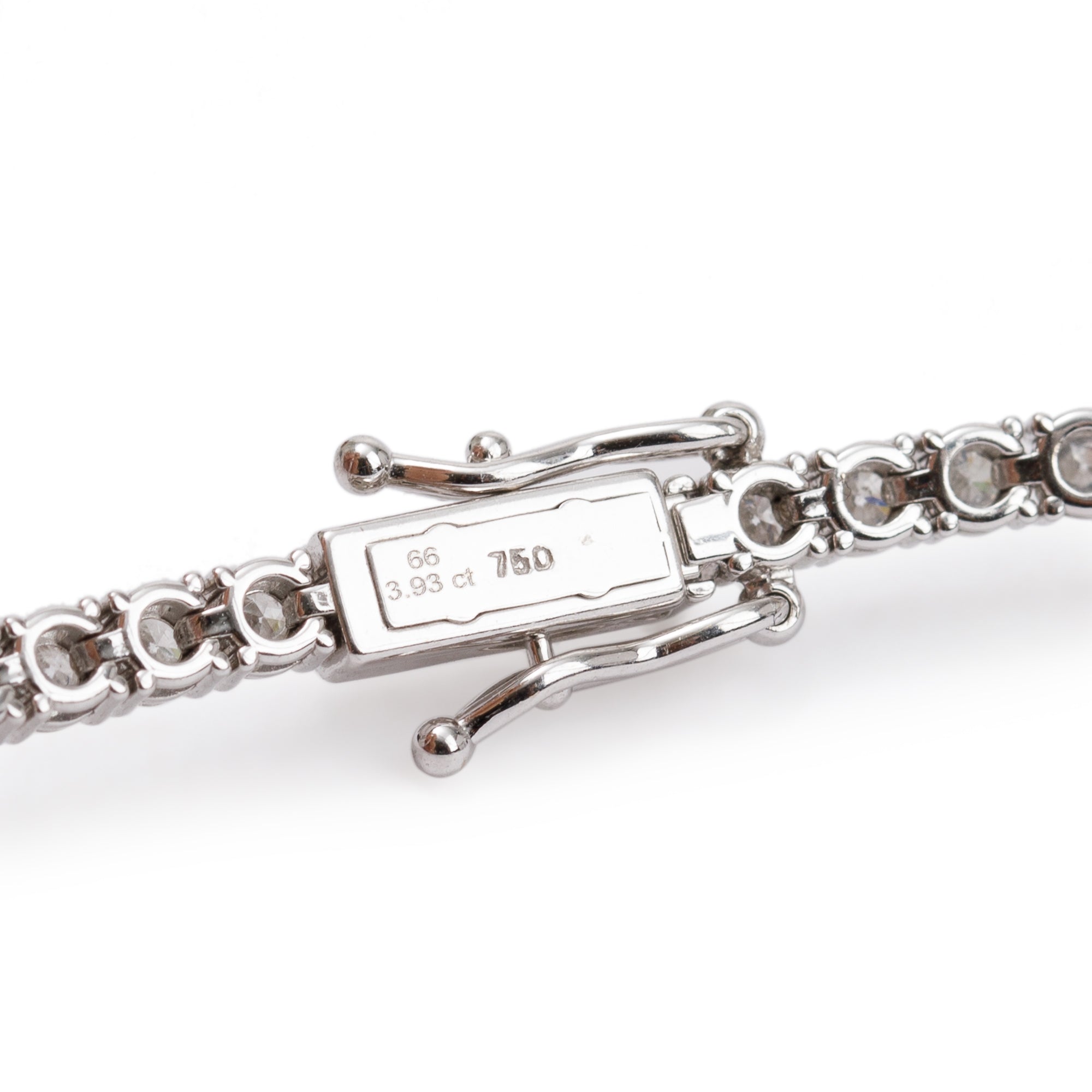 18k White Gold 3.93 tcw. Diamond Tennis Bracelet