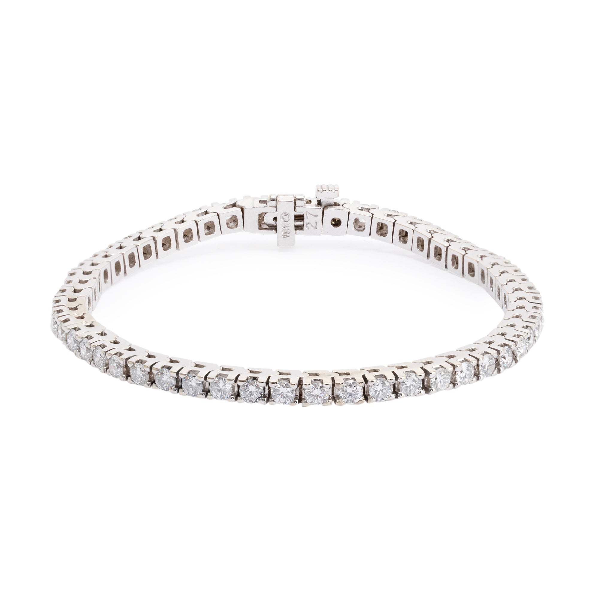 18k White Gold 4.16 tcw. Diamond Tennis Bracelet