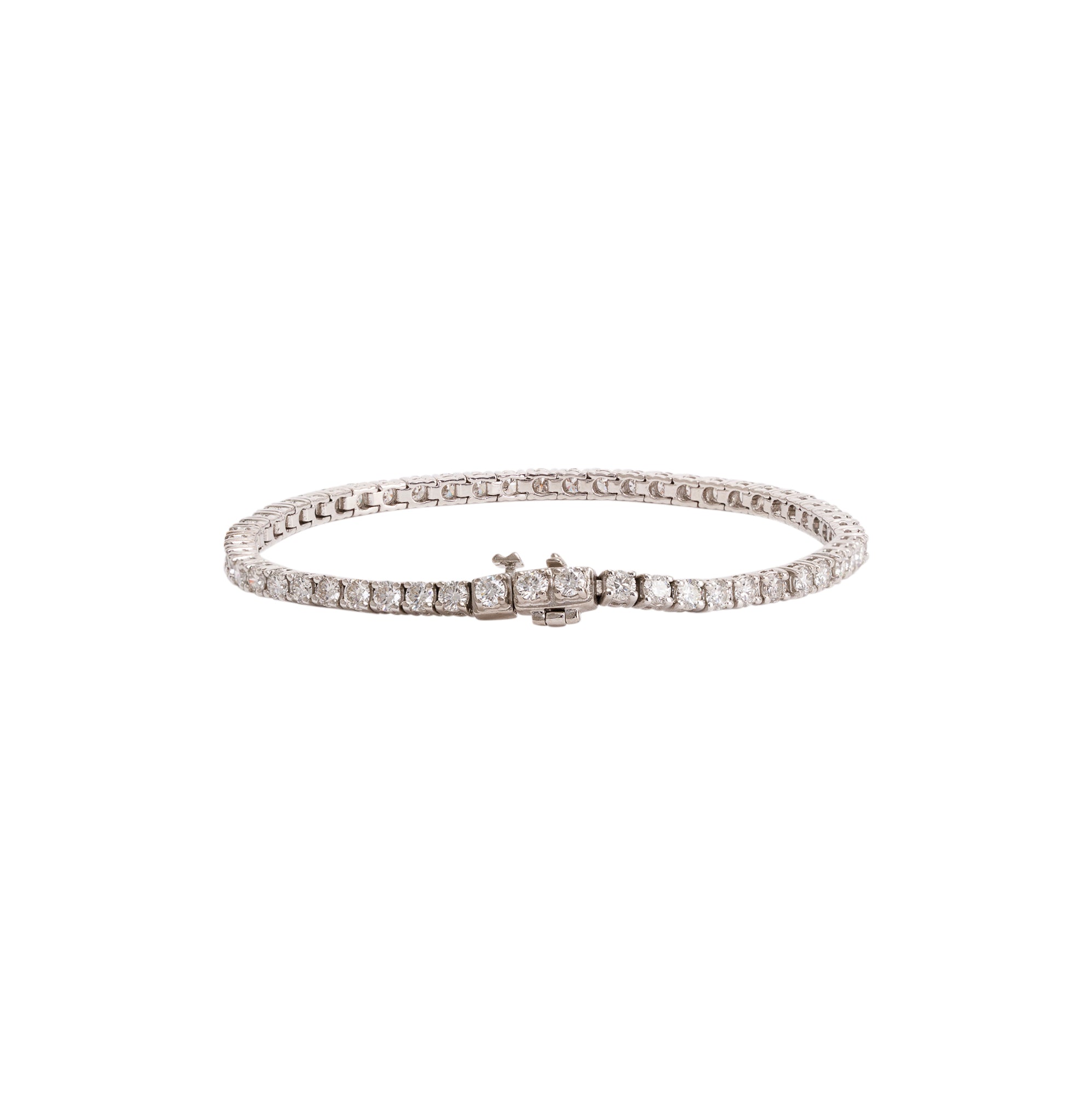 18k White Gold 4.40 tcw. Diamond Tennis Bracelet