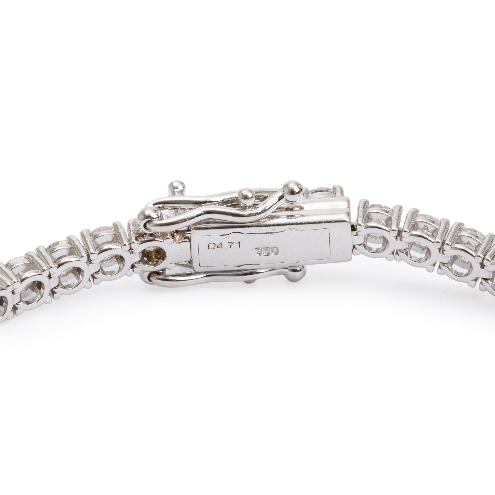 18k White Gold 4.71 tcw Diamond Tennis Bracelet