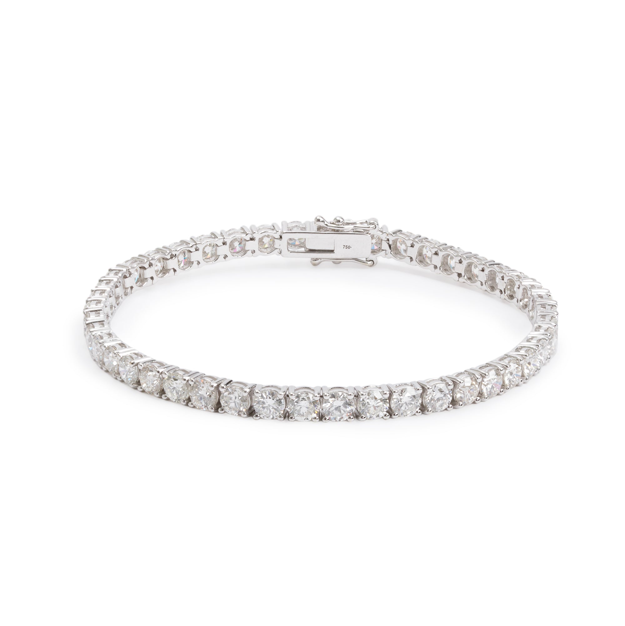 18k White Gold 8.65 tcw. Diamond Tennis Bracelet