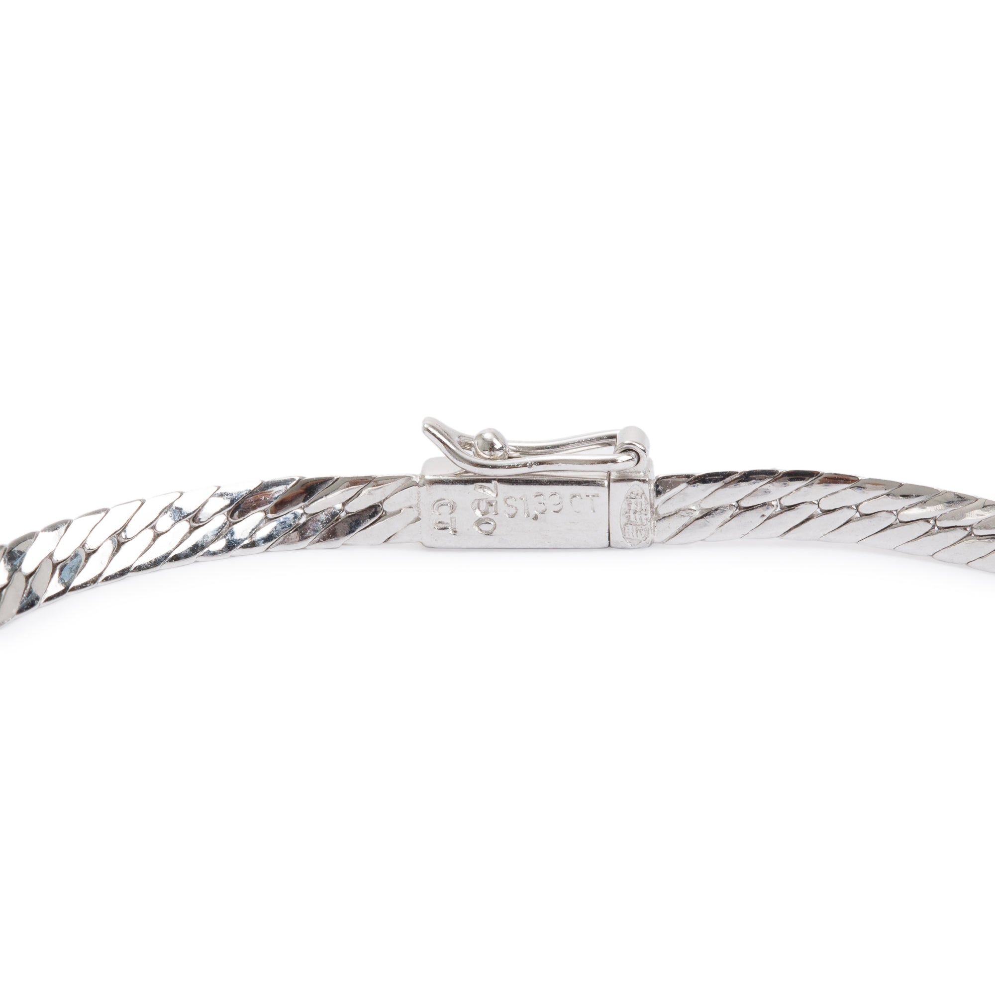 18k White Gold Blue Sapphire & Diamond Bracelet