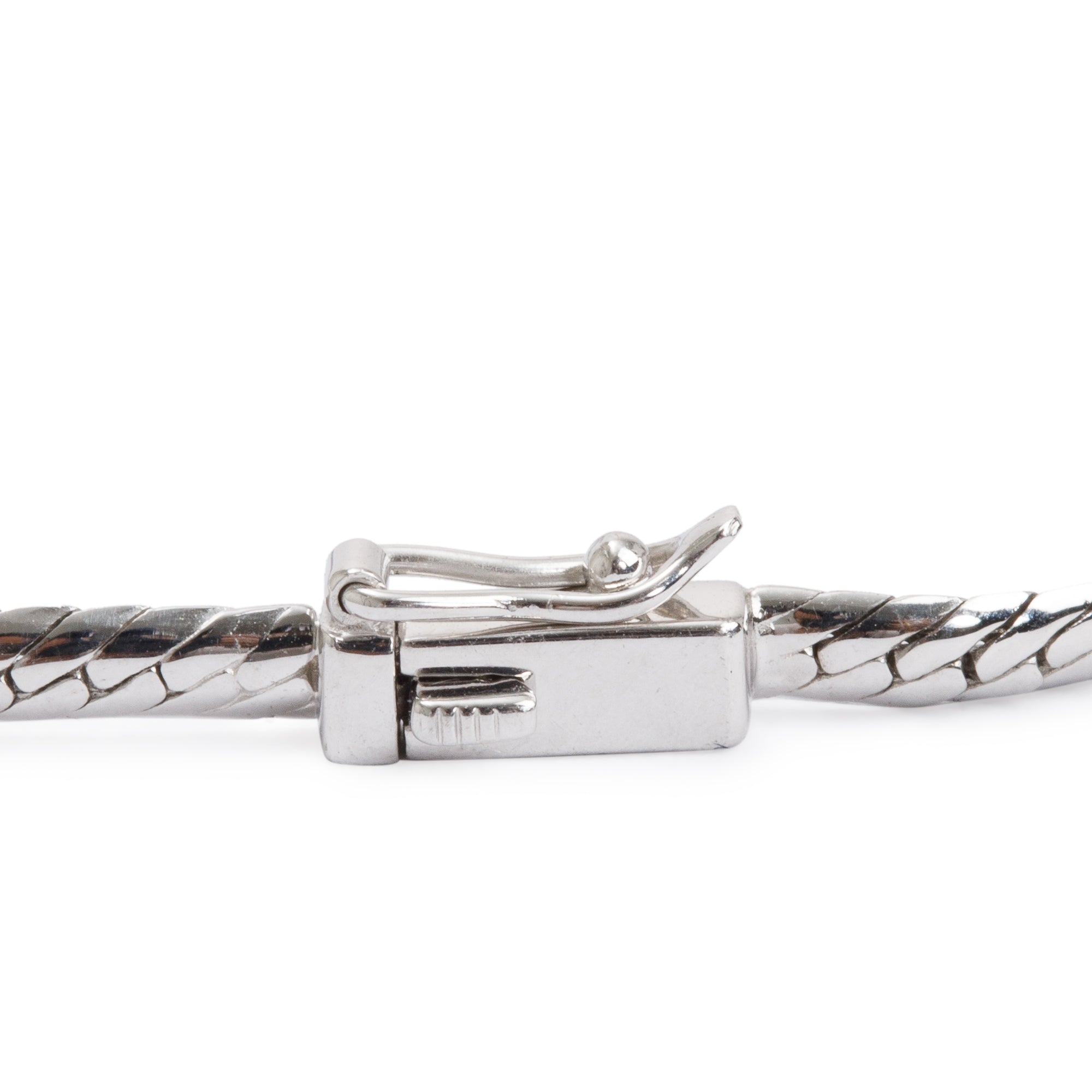 18k White Gold Blue Sapphire & Diamond Bracelet