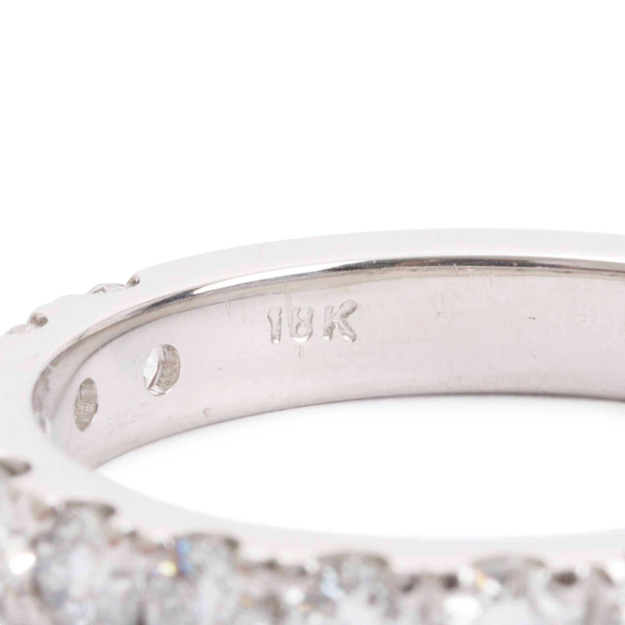 18k White Gold Diamond Band Ring
