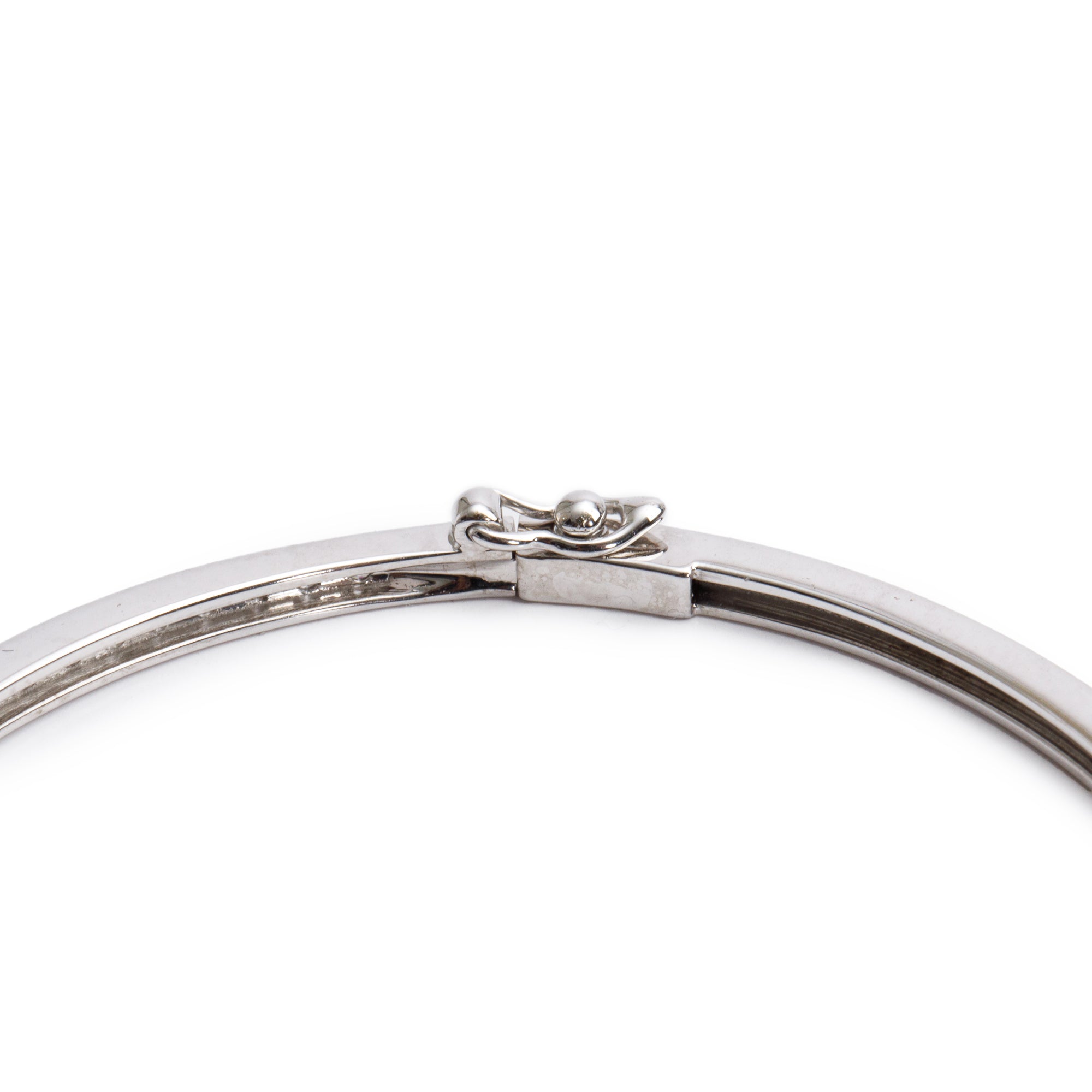 18k White Gold Diamond Bangle Bracelet