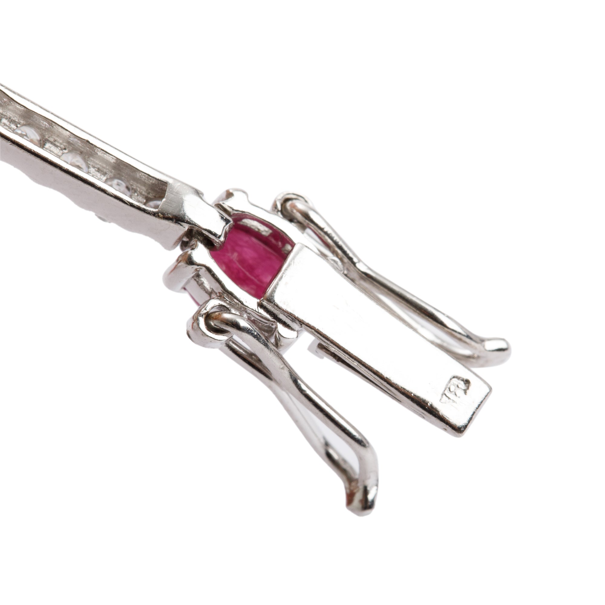 18k White Gold Ruby & Diamond Bracelet