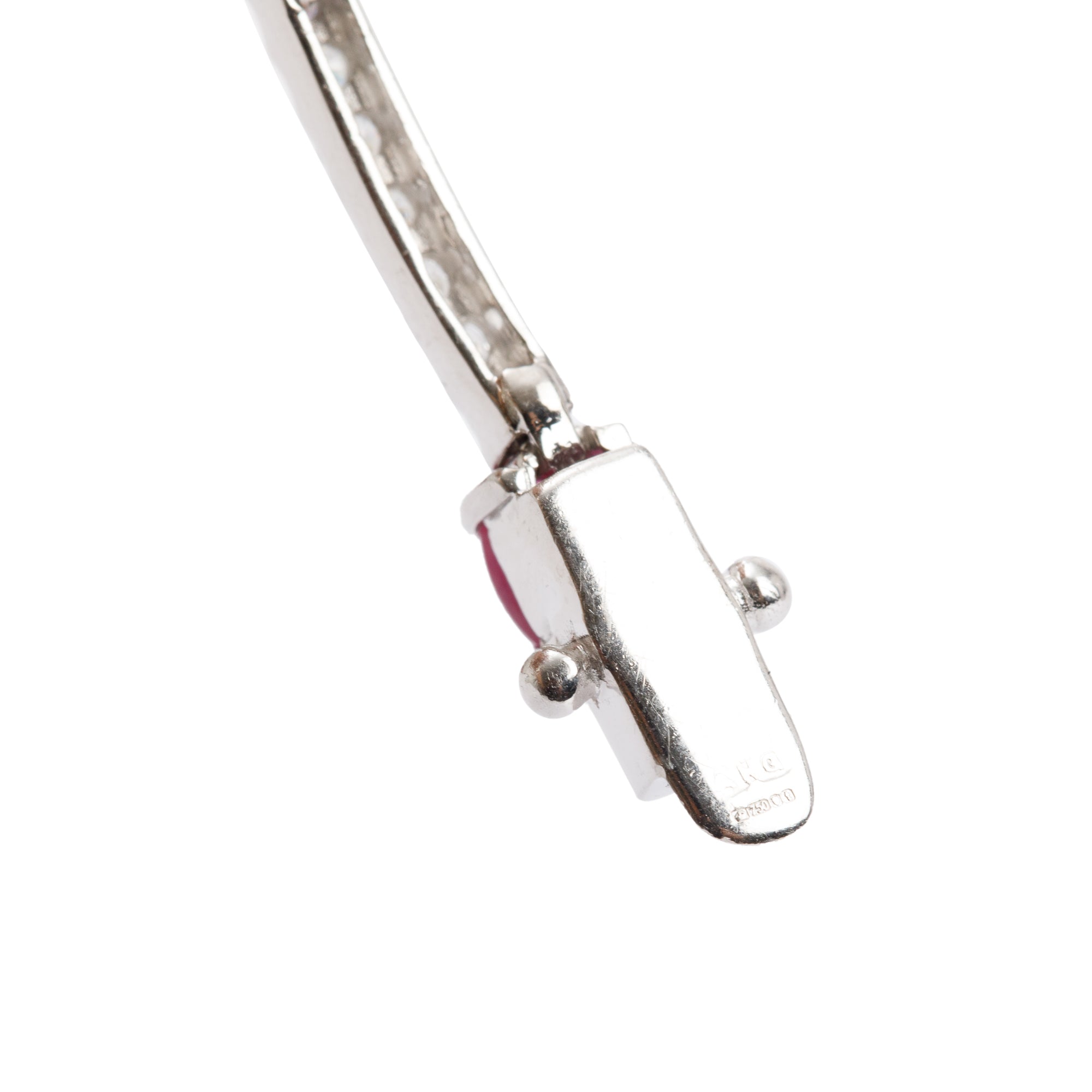 18k White Gold Ruby & Diamond Bracelet