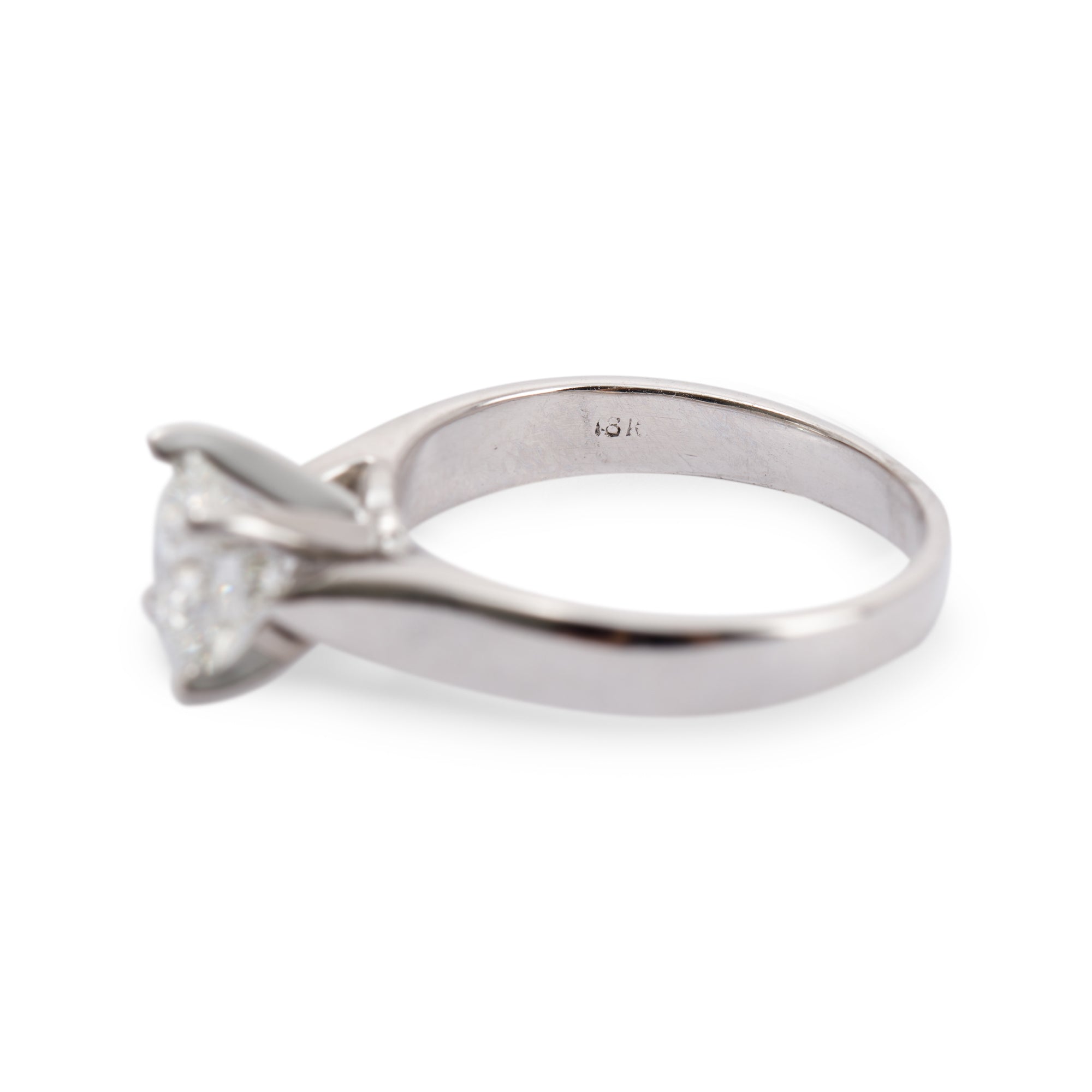 18k White Gold Solitaire 1.32 ct. Diamond Engagement Ring w/ GIA Certificate