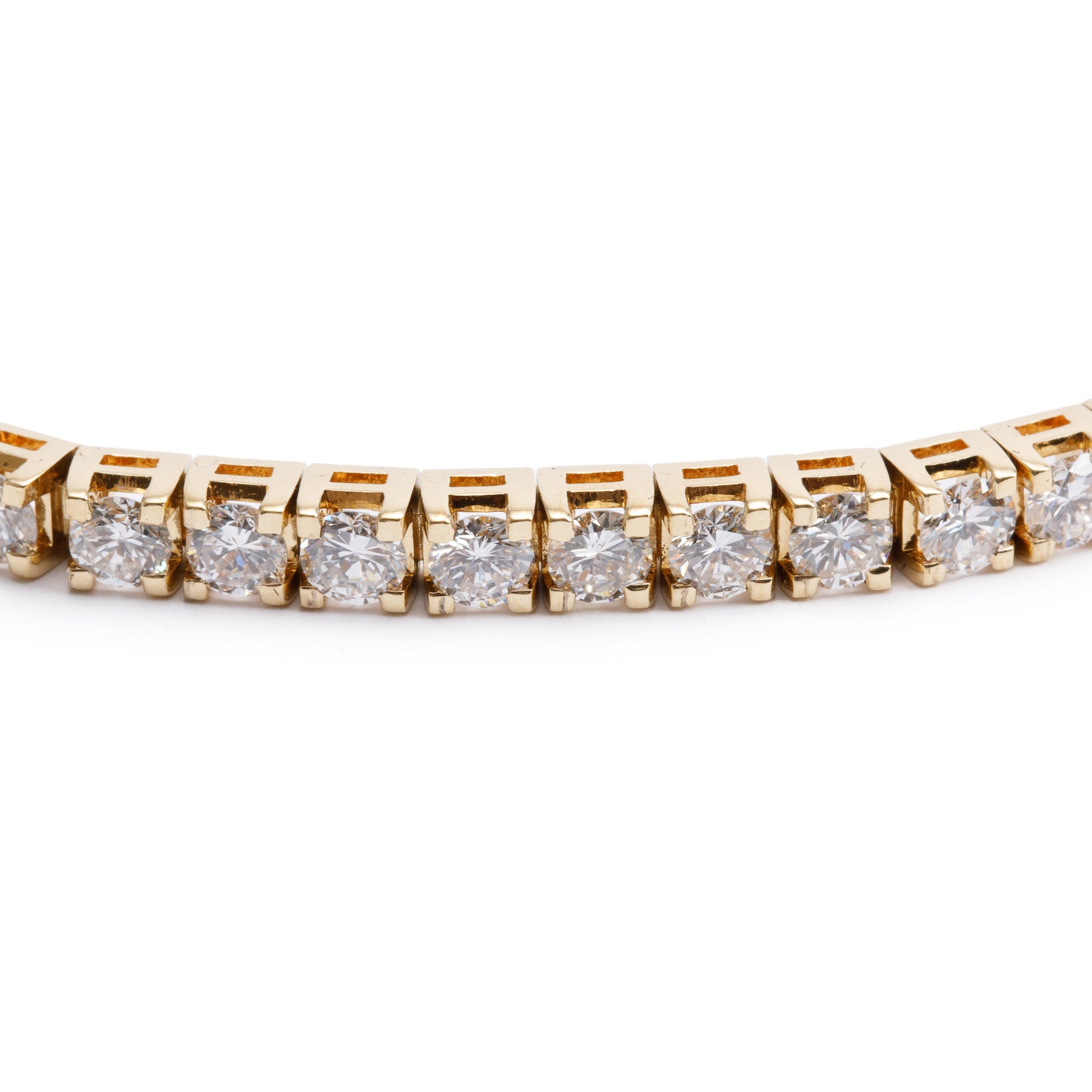 18k Yellow Gold 7.20 tcw. Diamond Tennis Bracelet