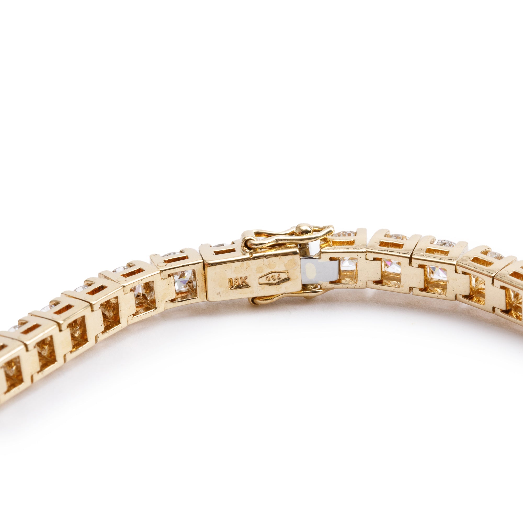18k Yellow Gold 7.20 tcw. Diamond Tennis Bracelet