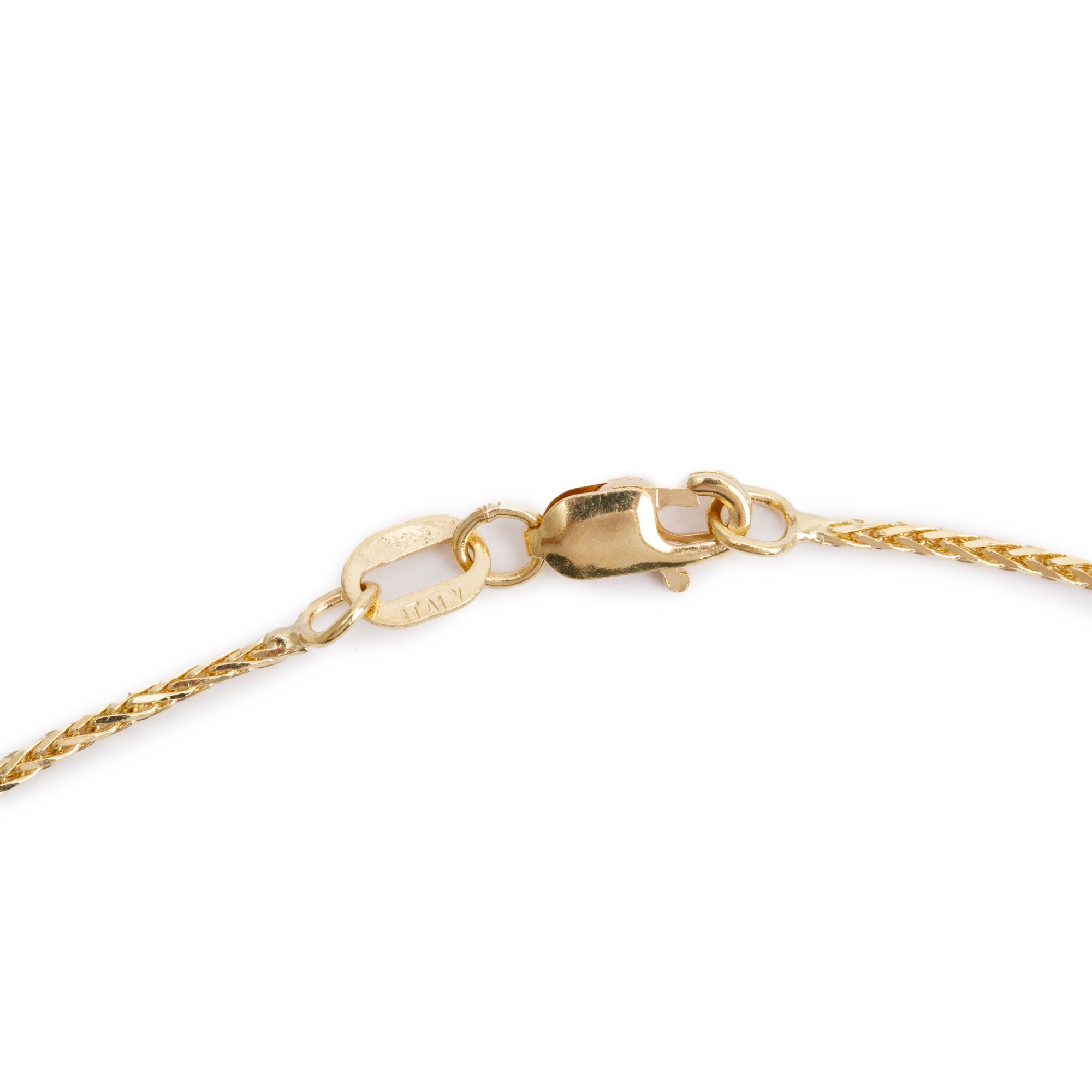 18k Yellow Gold Emerald & Diamond Pendant Necklace