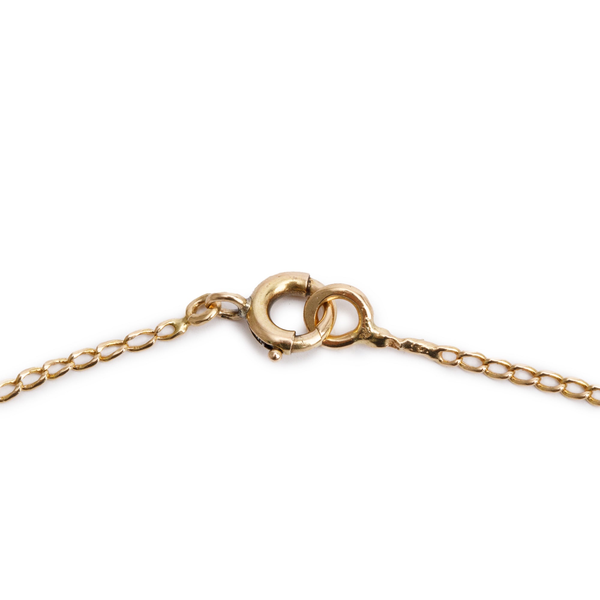 18k Yellow Gold Emerald & Diamond Pendant Necklace