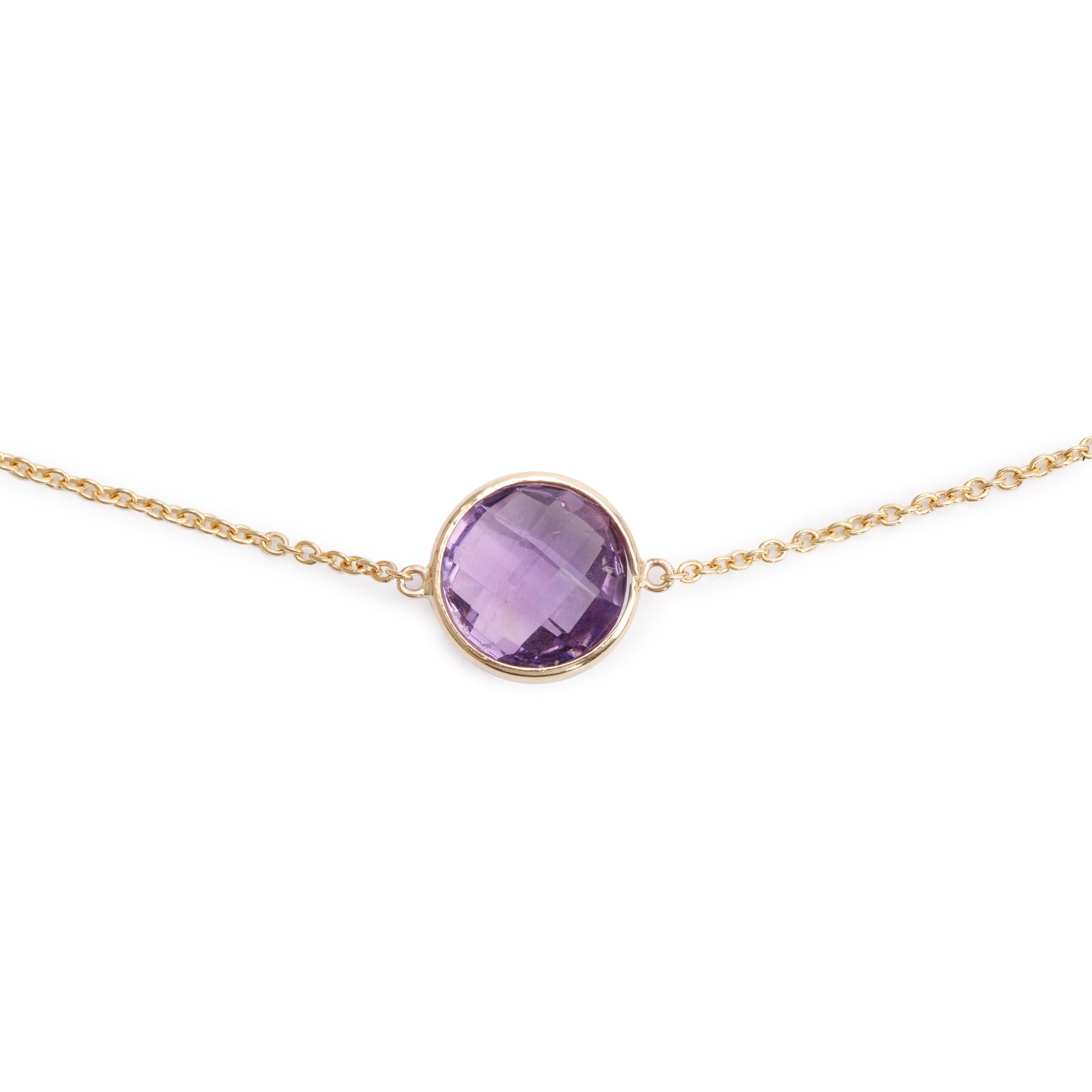 18k Yellow Gold Multicolored Stone Long Necklace