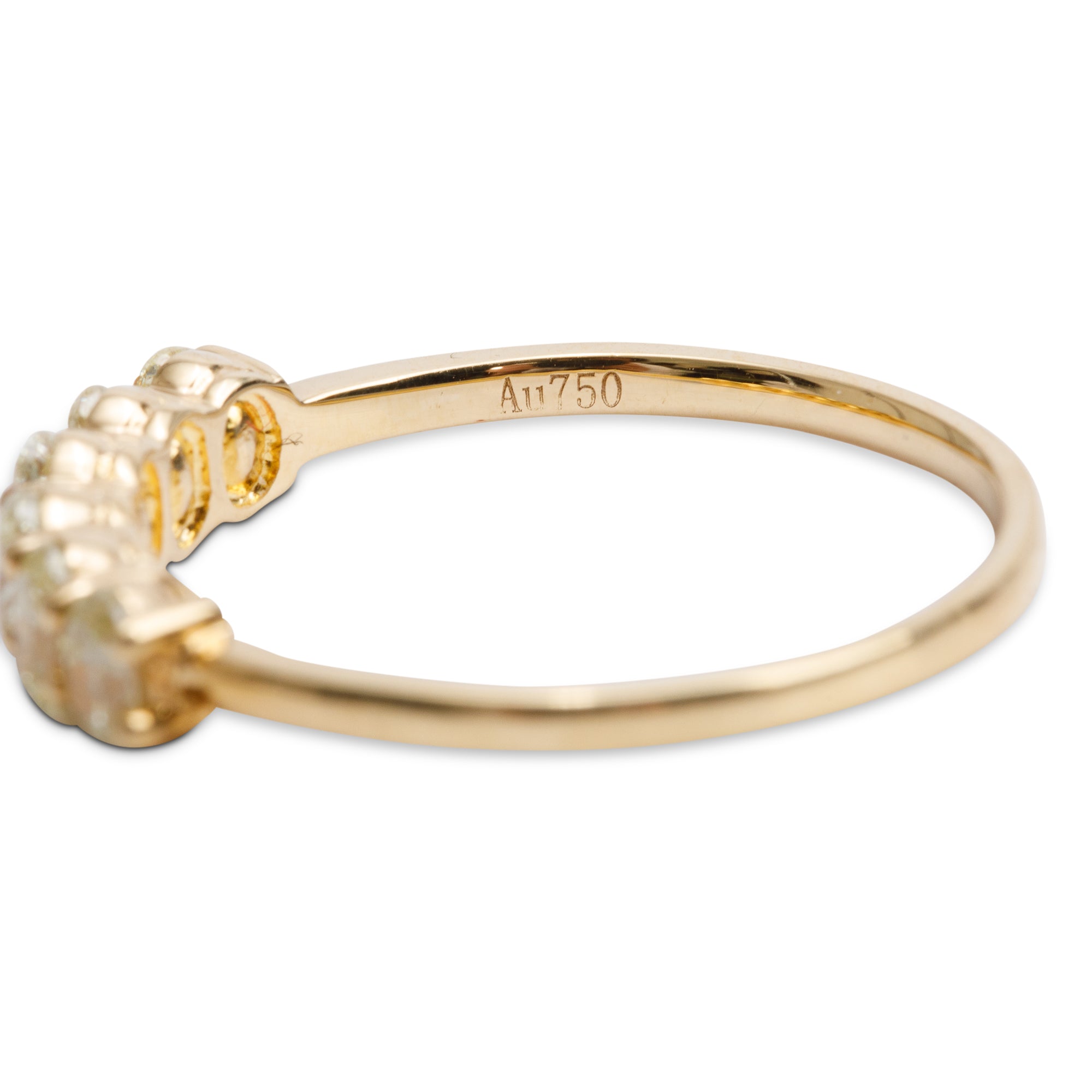18k Yellow Gold Natural Fancy Yellow Diamond Ring, Size 9.25