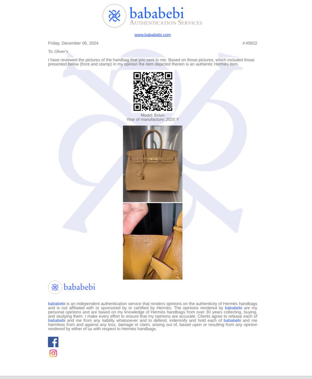 Hermes 2020 Sesame Togo Birkin 35 w/ Box